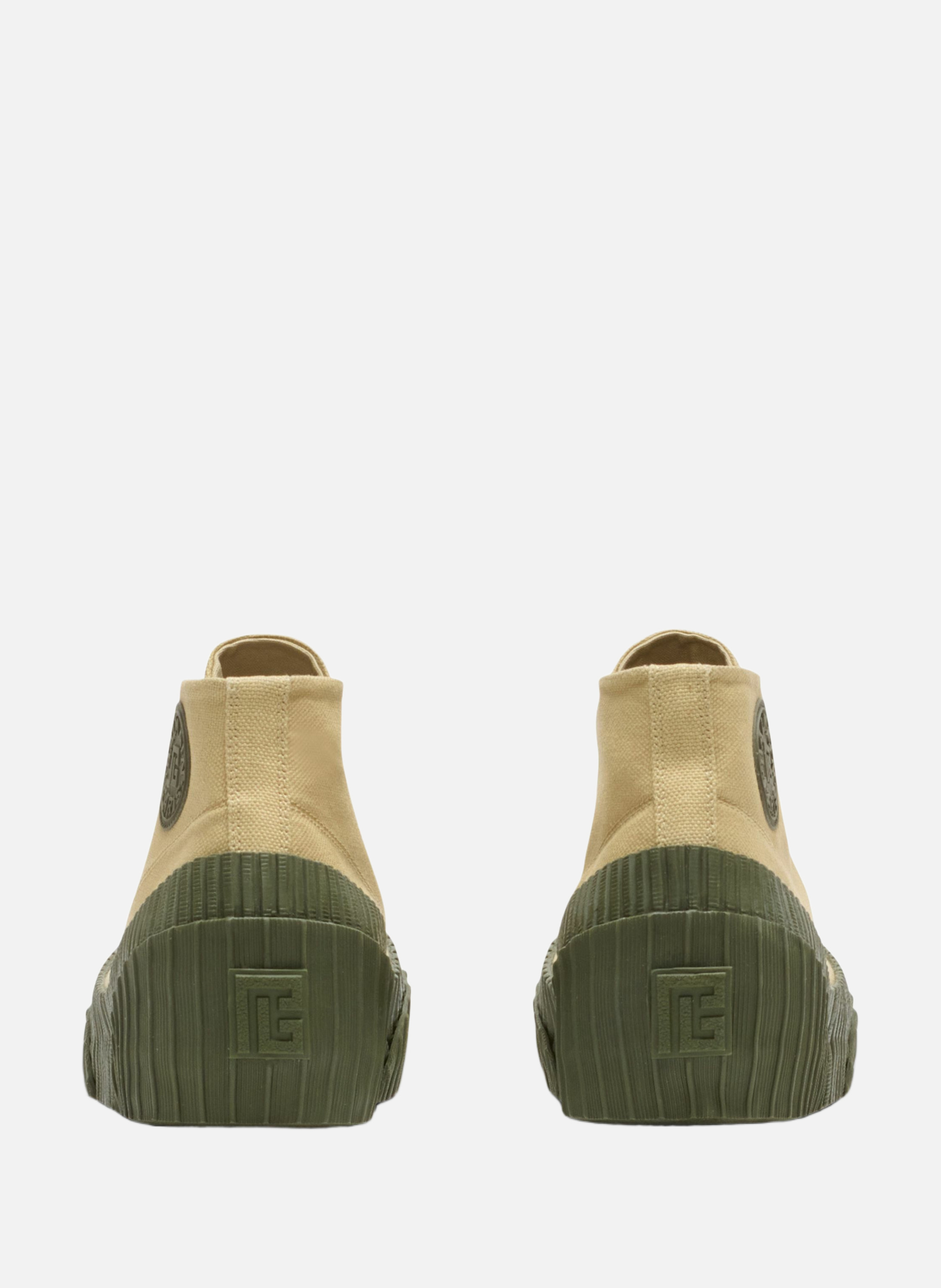 Sneakers riff low en toile BALMAIN Beige