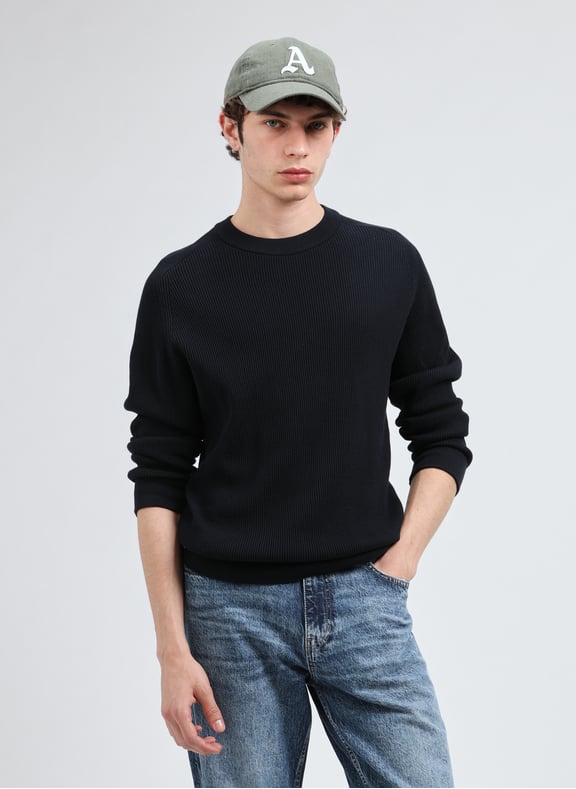 Ribbed jumper Blue by NN.07 NN.07 Ribbed jumper Blue