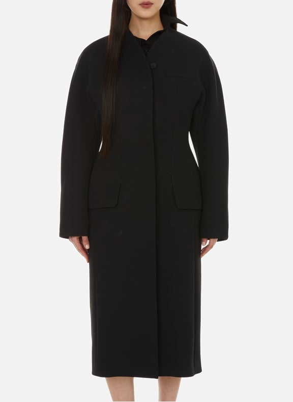 Le Manteau Ovalo coat Black by JACQUEMUS JACQUEMUS Le Manteau Ovalo coat Black