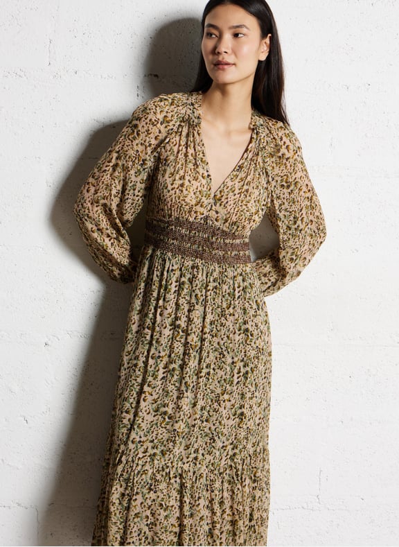 Robe midi imprimée coraly Blanc by BA&SH BA&SH Robe midi imprimée coraly Blanc