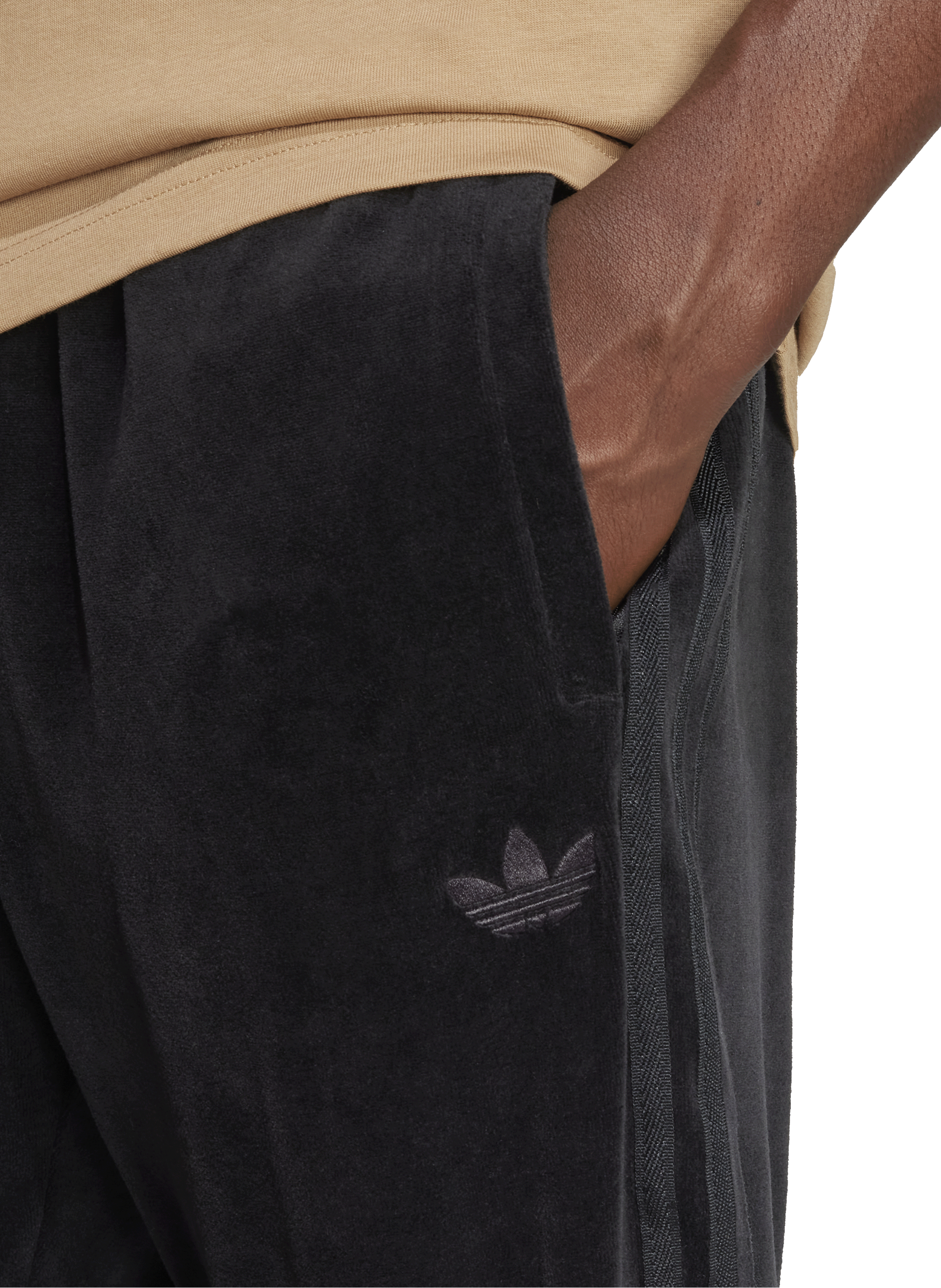 Velour sweatpants ADIDAS Black