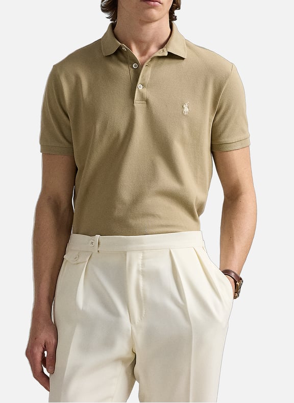 Polo shirt with logo Khaki by POLO RALPH LAUREN POLO RALPH LAUREN Polo shirt with logo Khaki