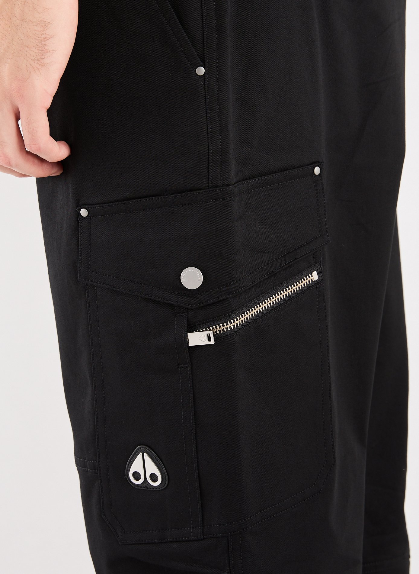 Cotton blend cargo pants MOOSE KNUCKLES Black