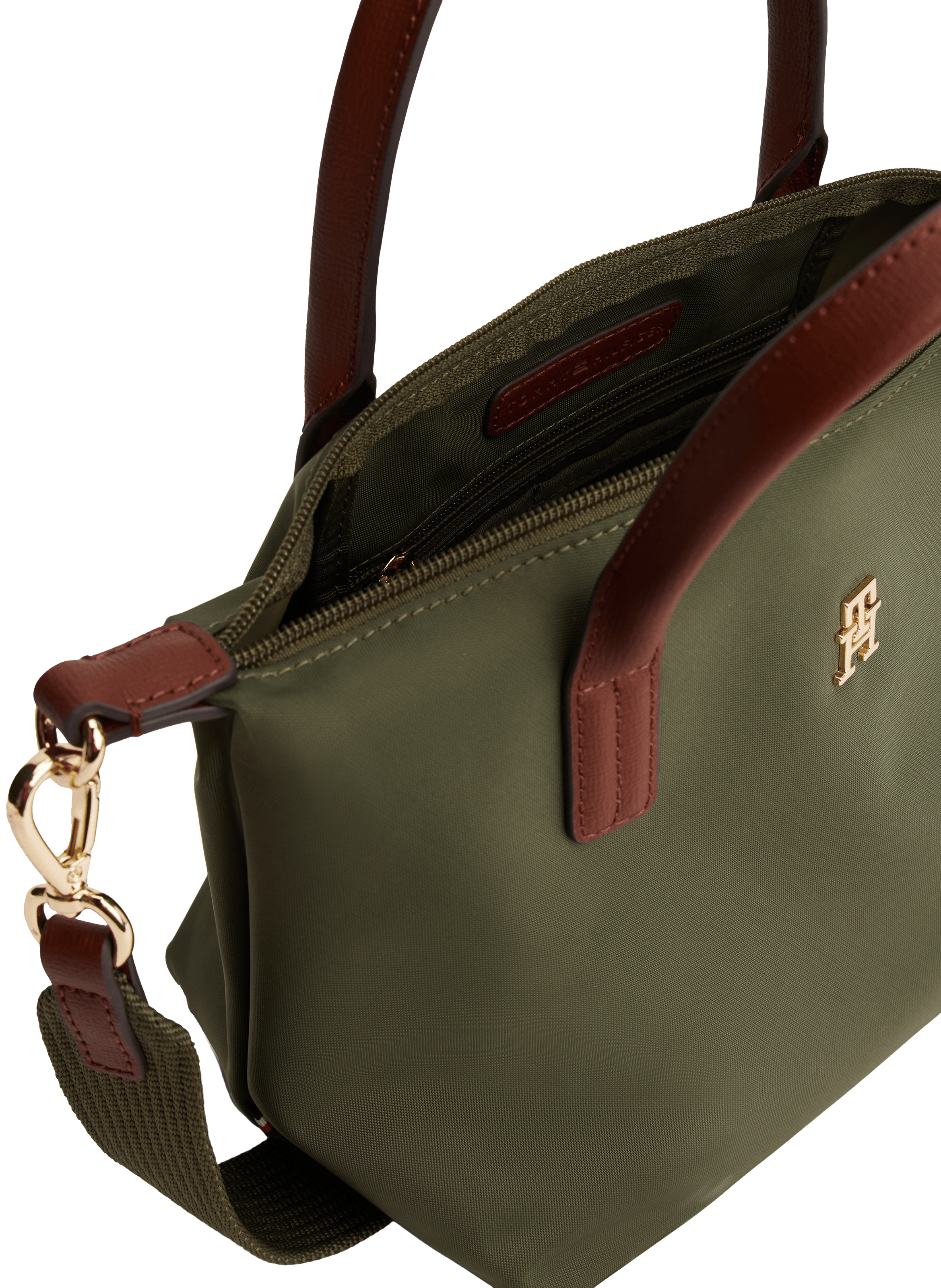 Sac à main en toile de nylon TOMMY HILFIGER Vert