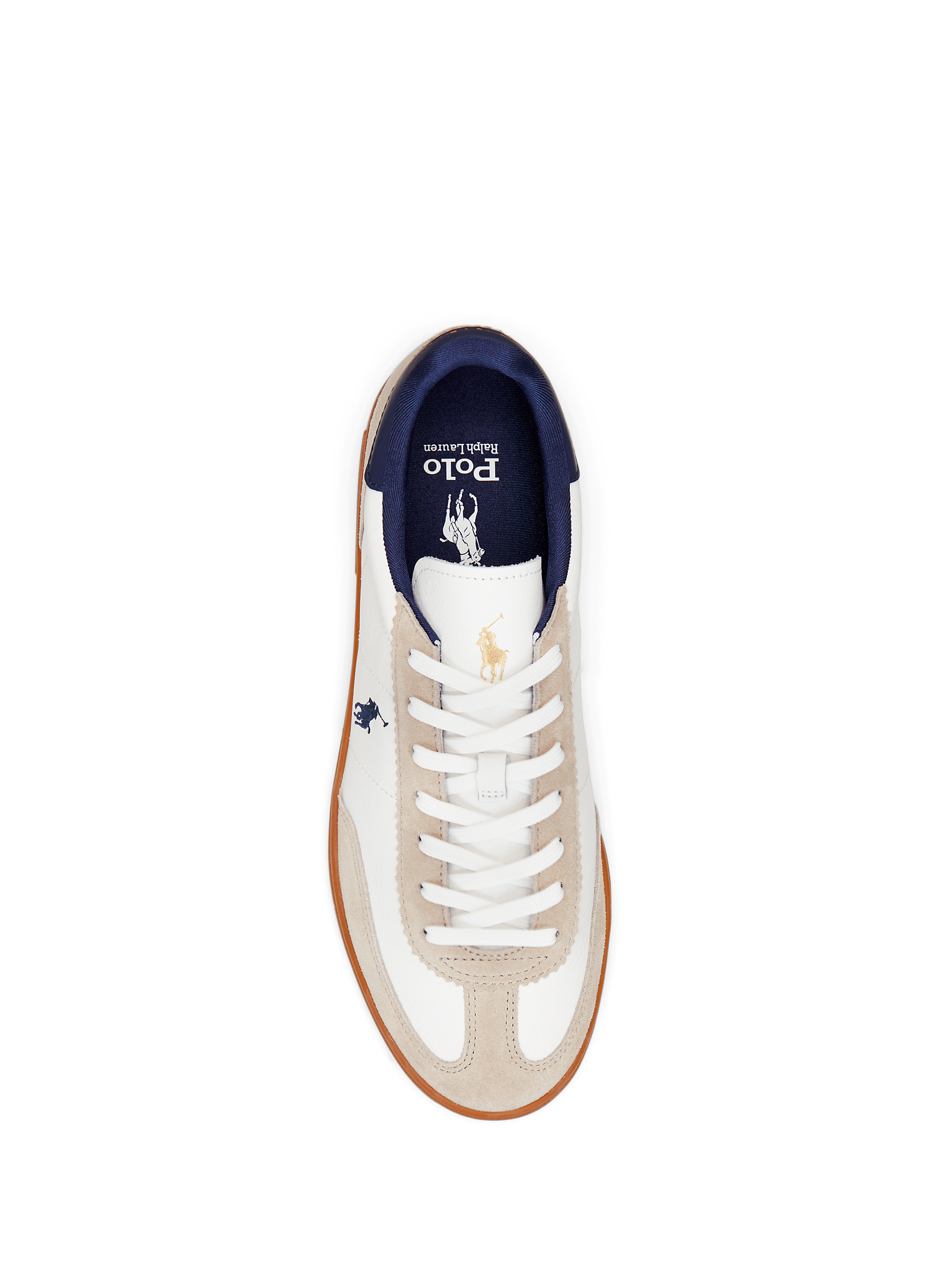 Bi-material leather sneakers POLO RALPH LAUREN Multicolour