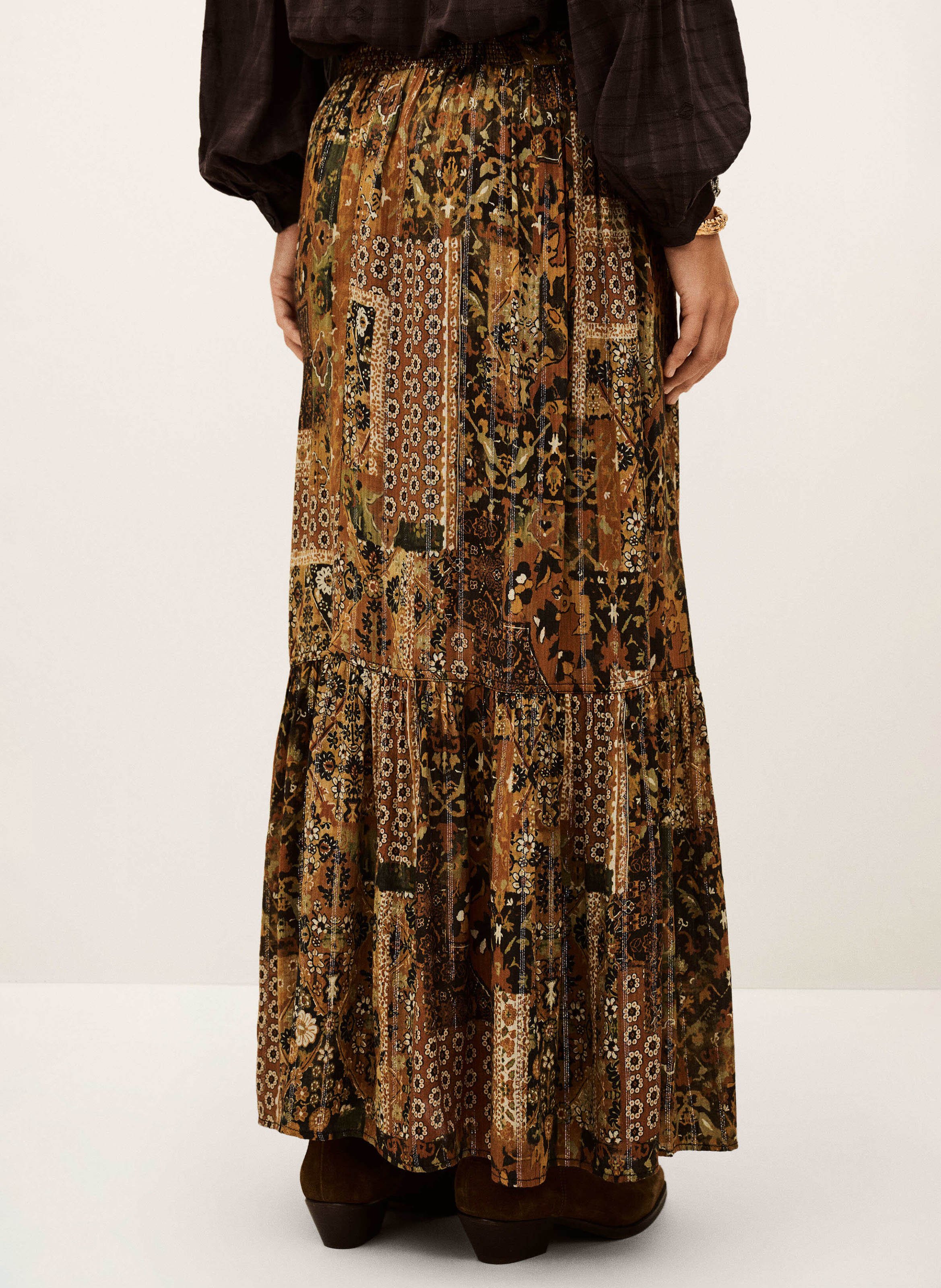 Jupe longue imprimée pisca BA&SH Orange