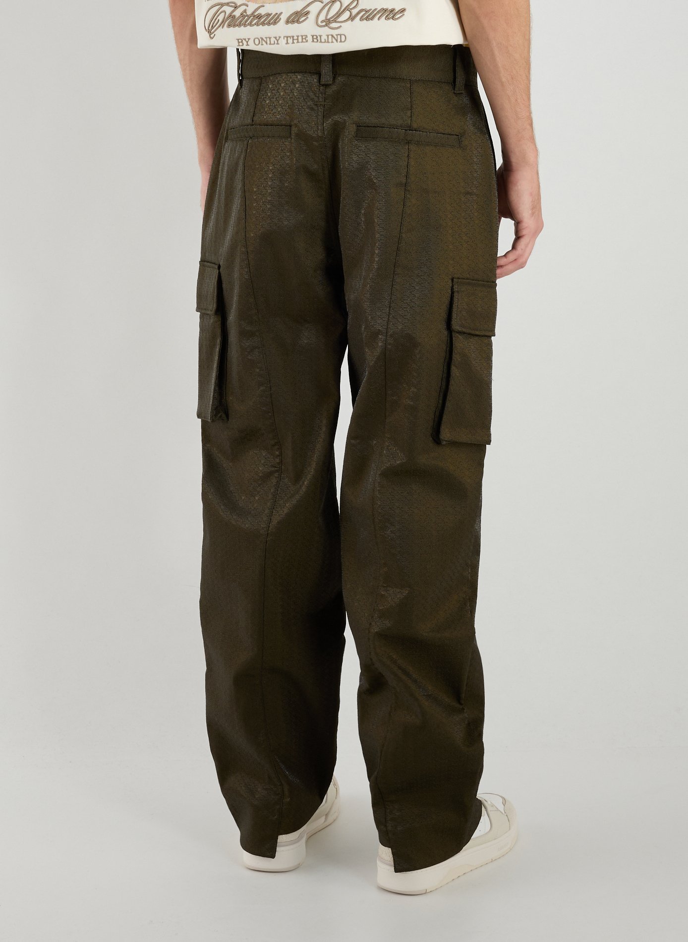 Textured Wide Leg Pants ONLY THE BLIND Green