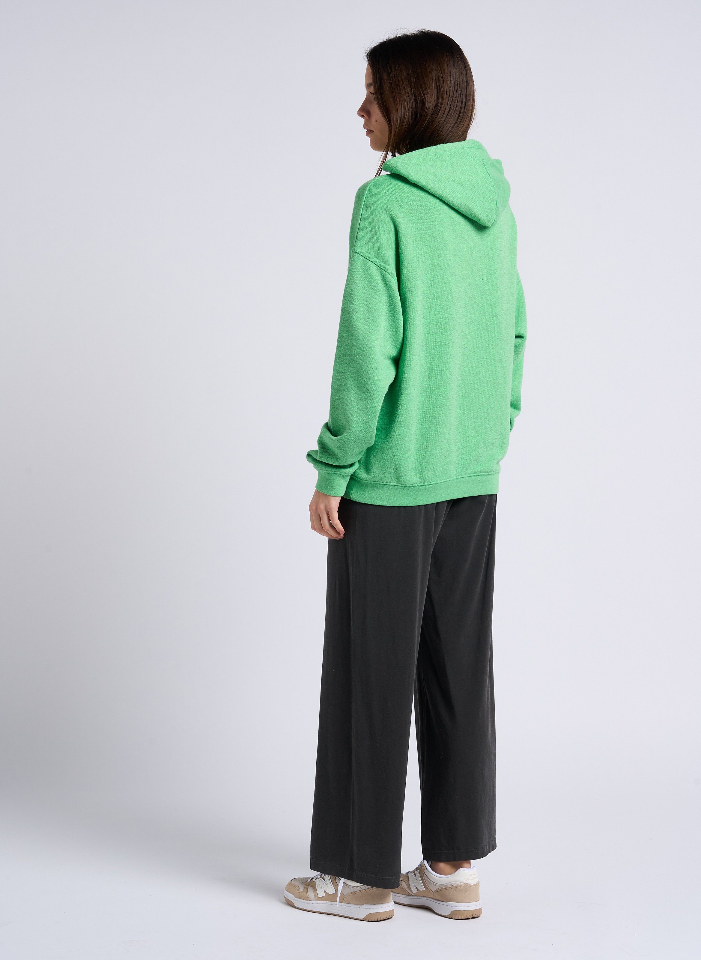 Jogging large taille haute en coton mélangé pymaz AMERICAN VINTAGE Noir