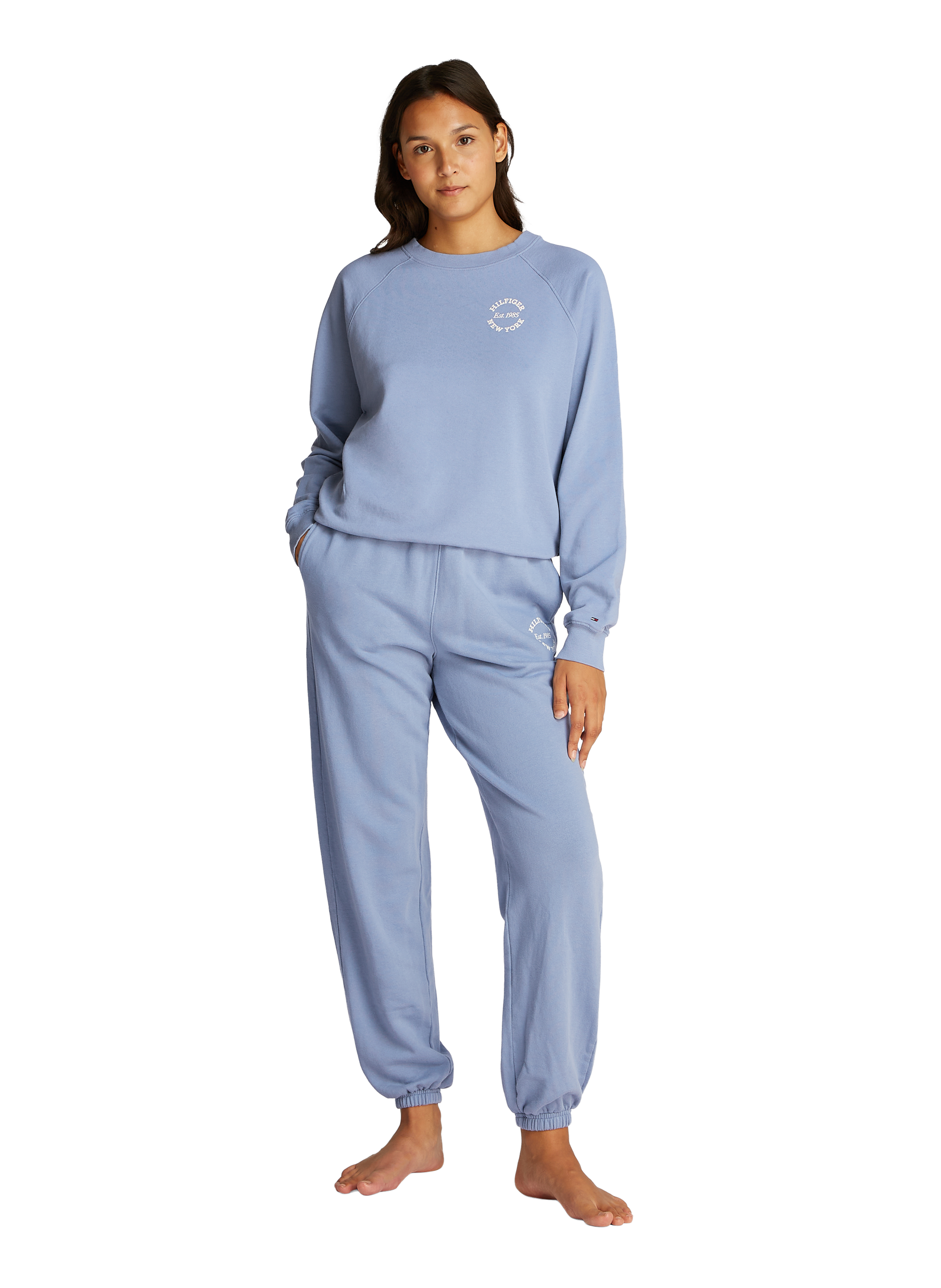 Plain sweatshirt with pattern TOMMY HILFIGER Blue