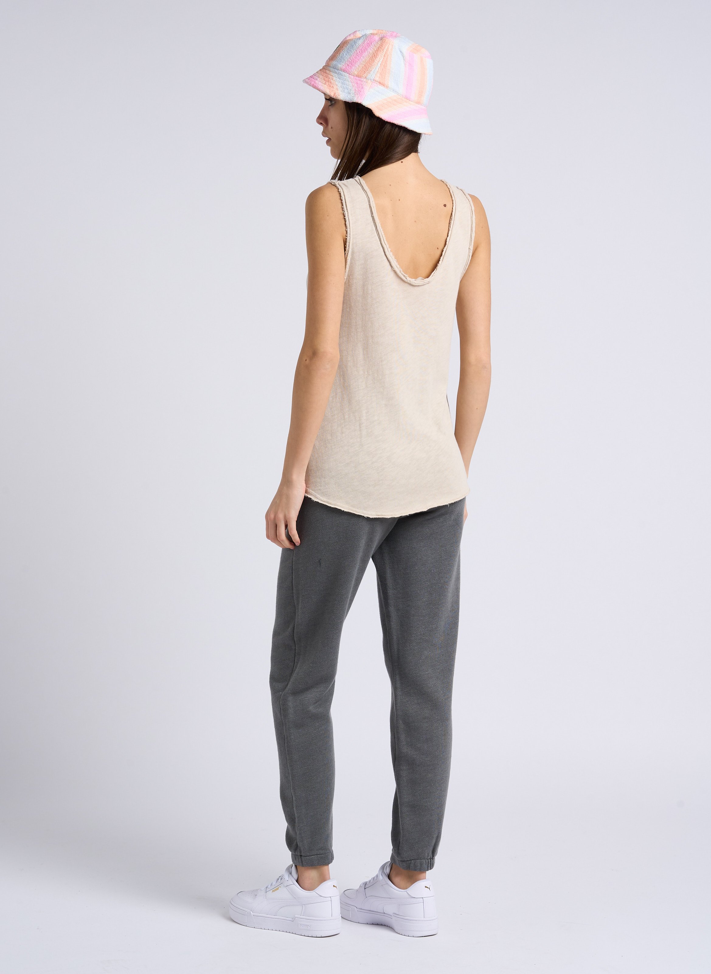 Débardeur col rond droit en coton Sonoma AMERICAN VINTAGE Beige