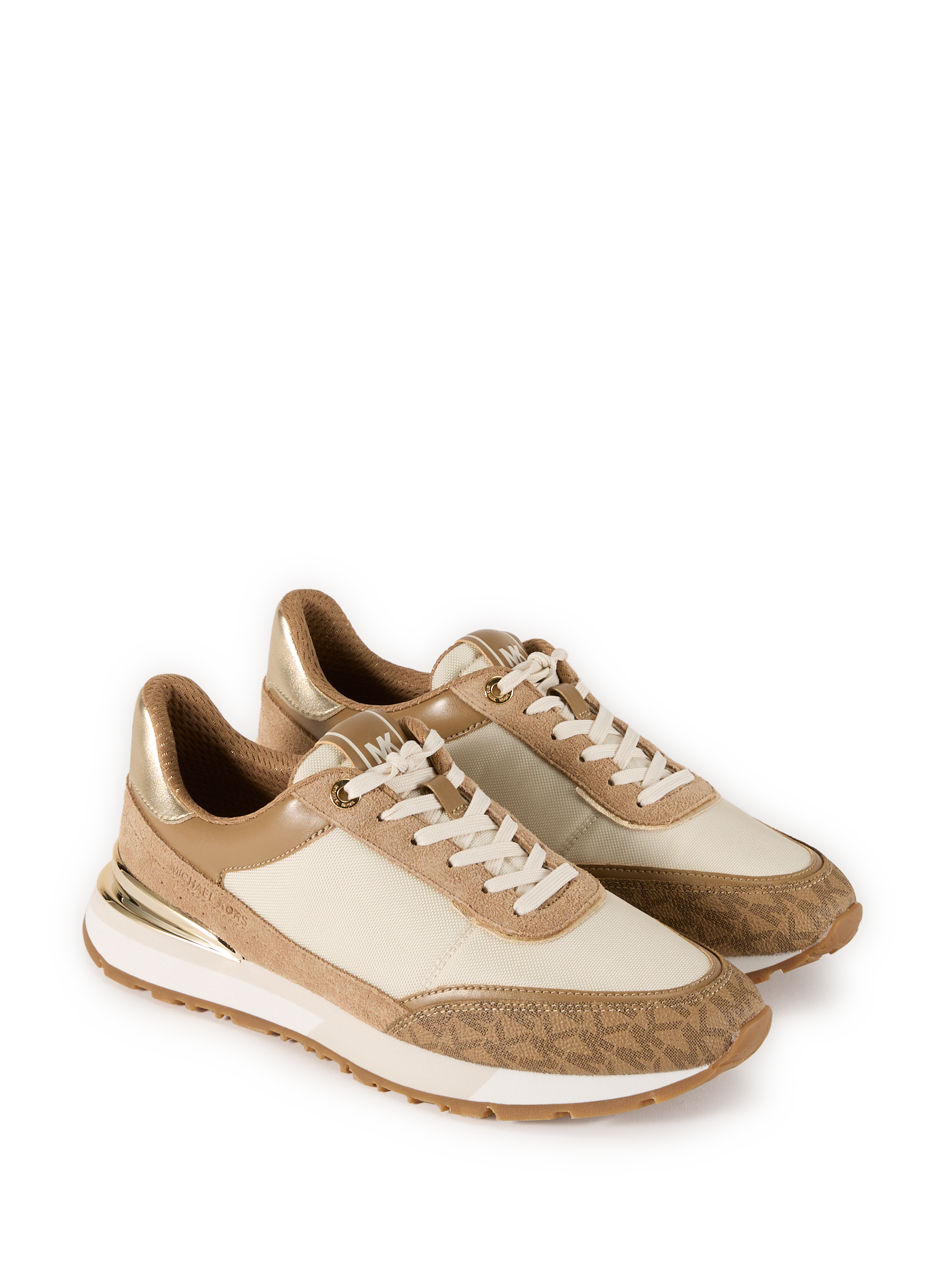 Baskets bi-matière crantées MICHAEL KORS Marron