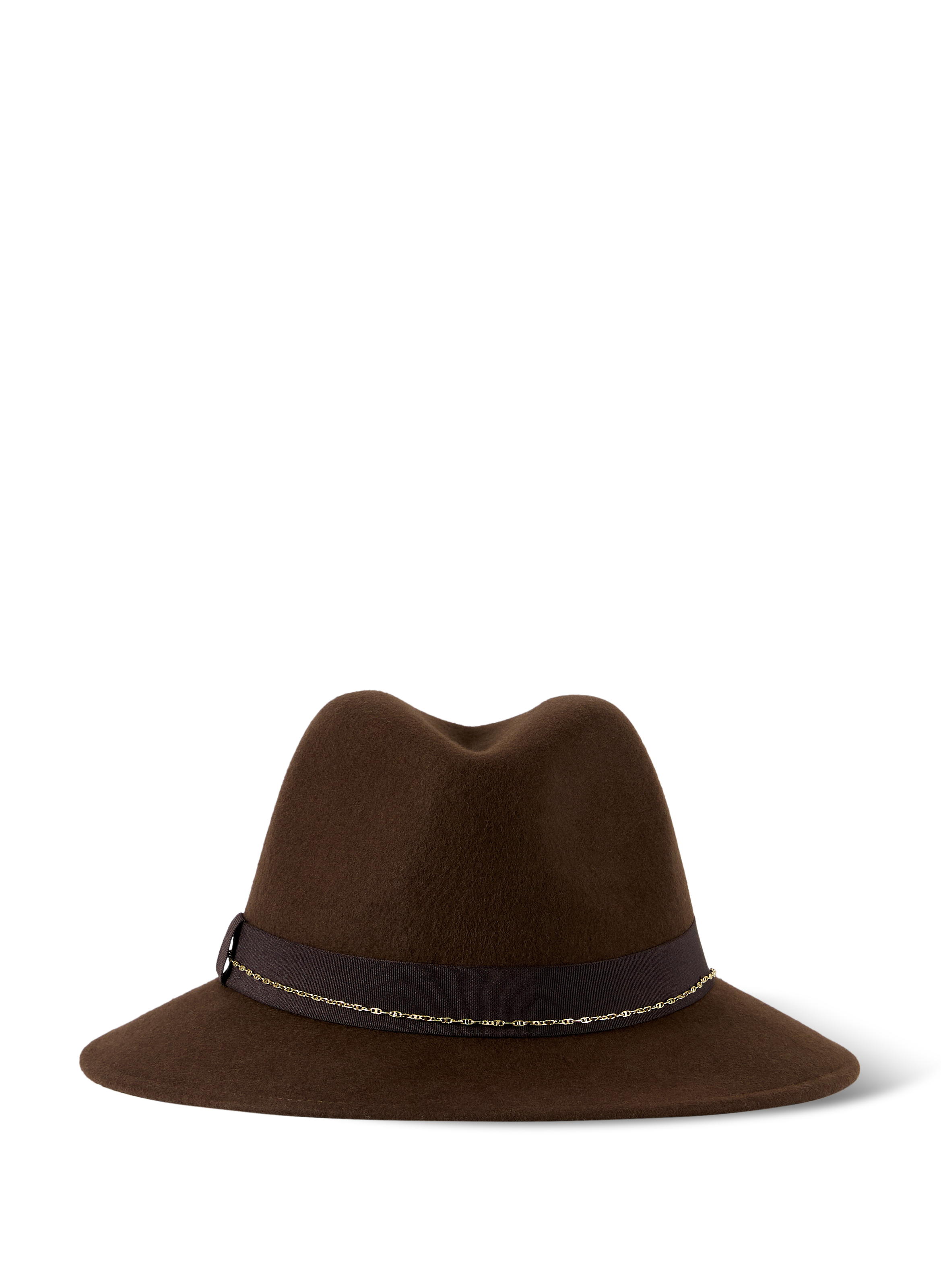 Chapeau en fentre uni AU PRINTEMPS PARIS Marron