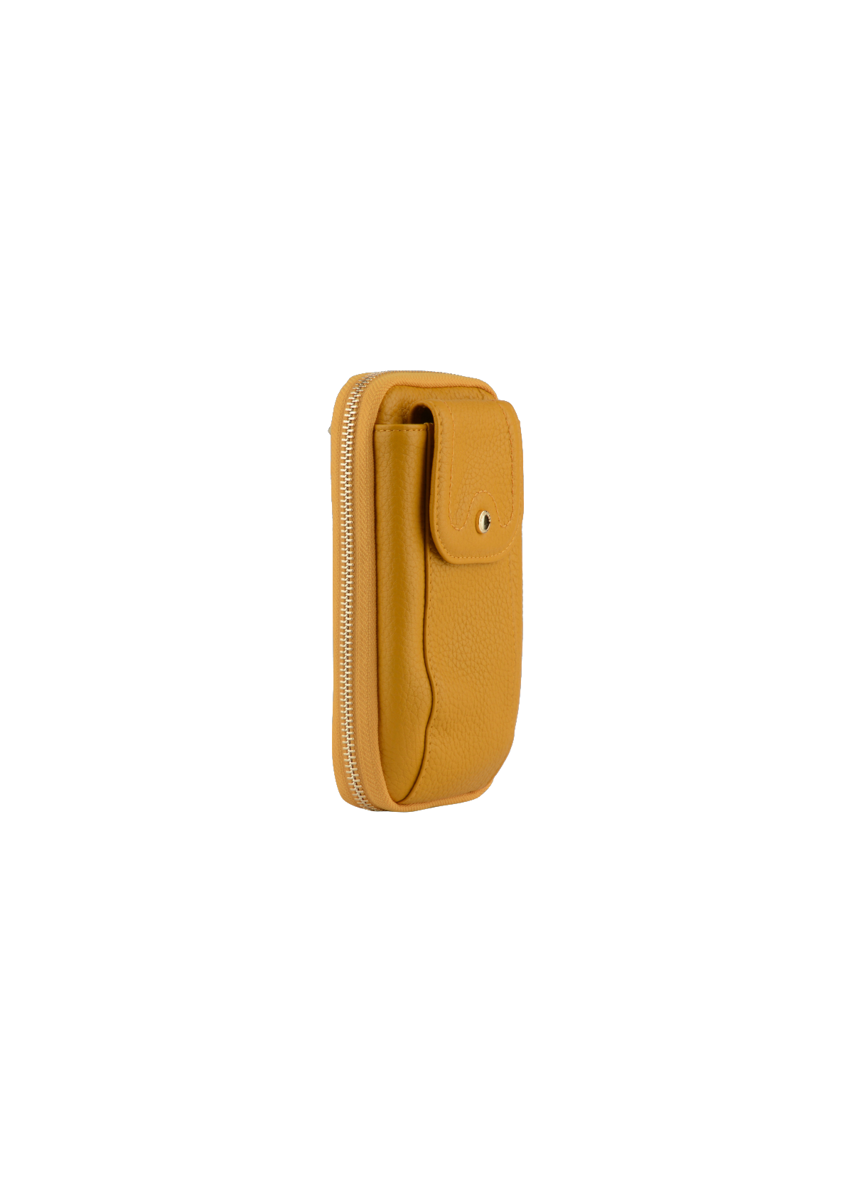 Club | Etui téléphone portable en cuir de veau grainé POURCHET Jaune
