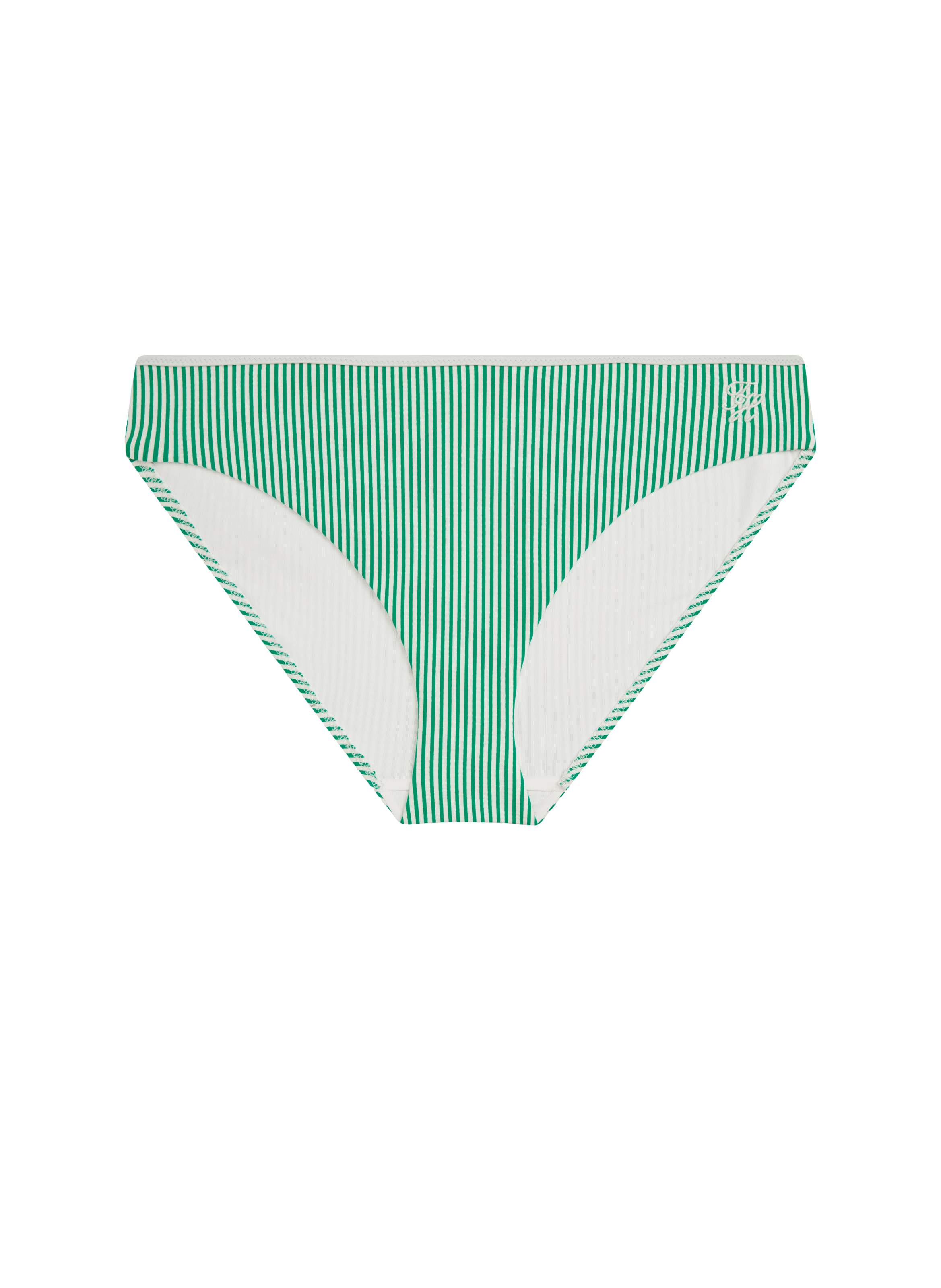 Striped swimsuit bottom with embroidered logo TOMMY HILFIGER Green