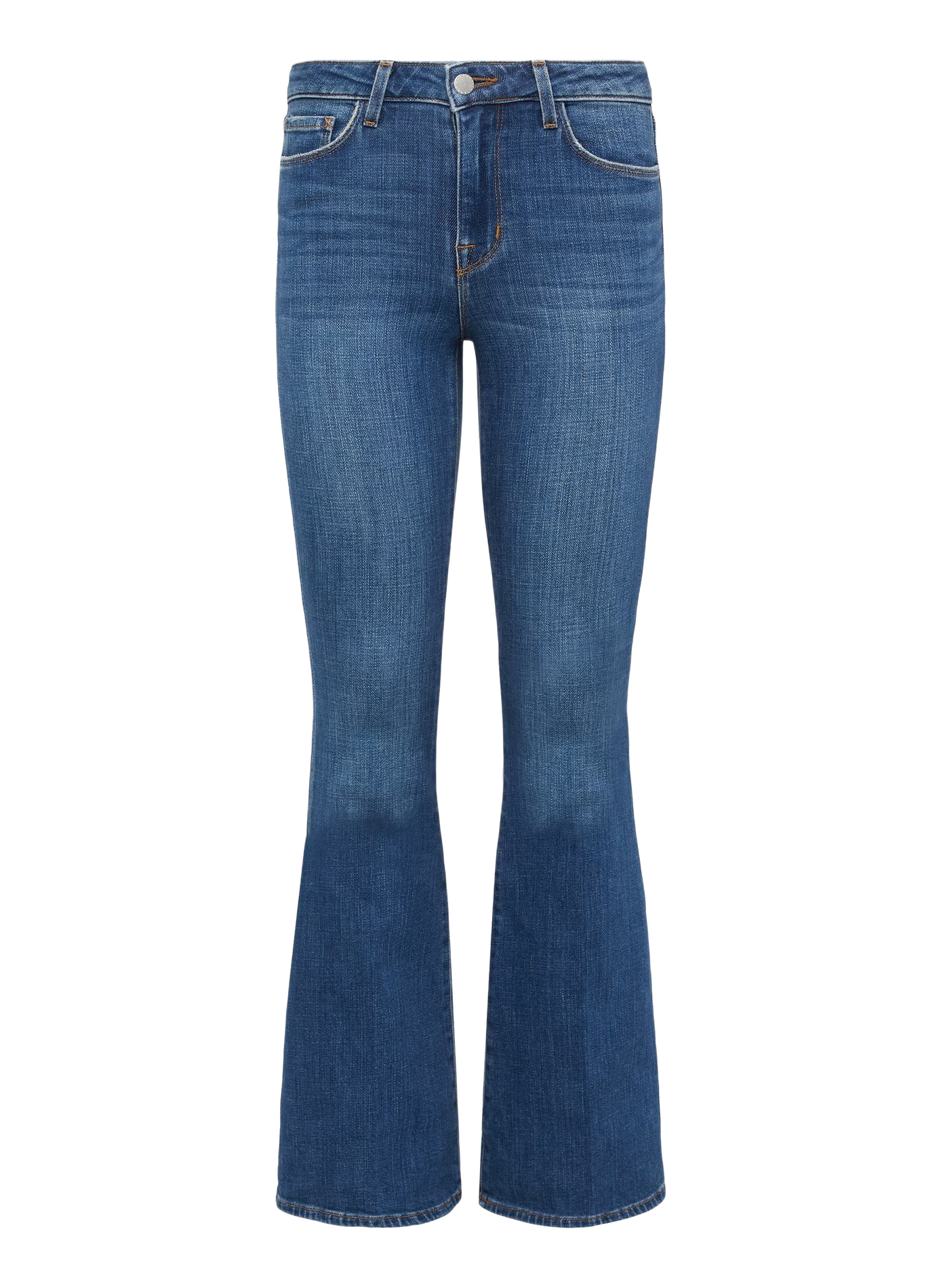 Jean flare en coton mélangé L'AGENCE Bleu