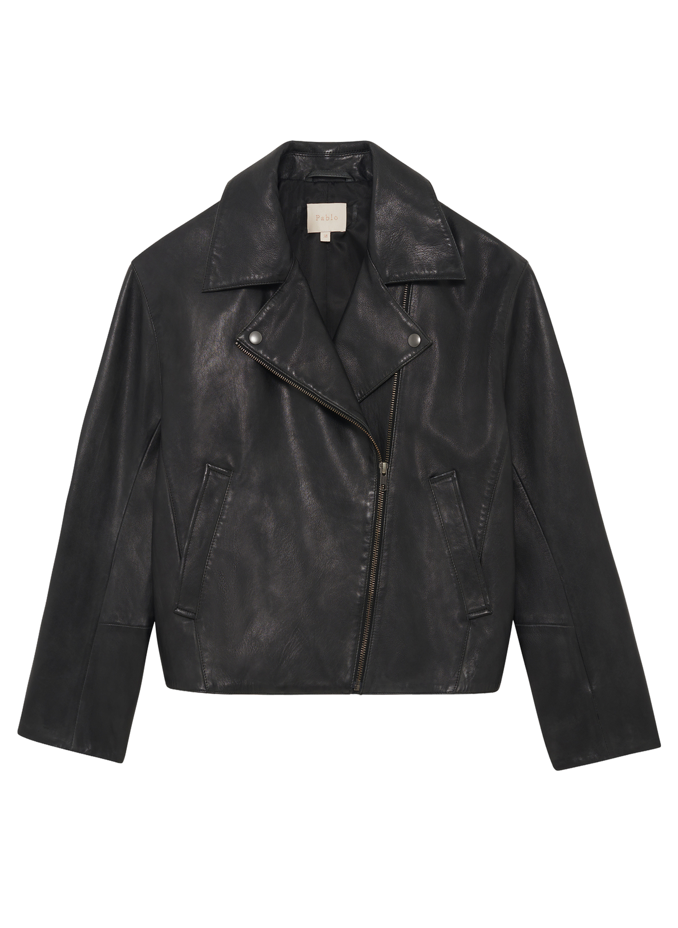 Blouson en cuir vieilli - nahe PABLO Noir