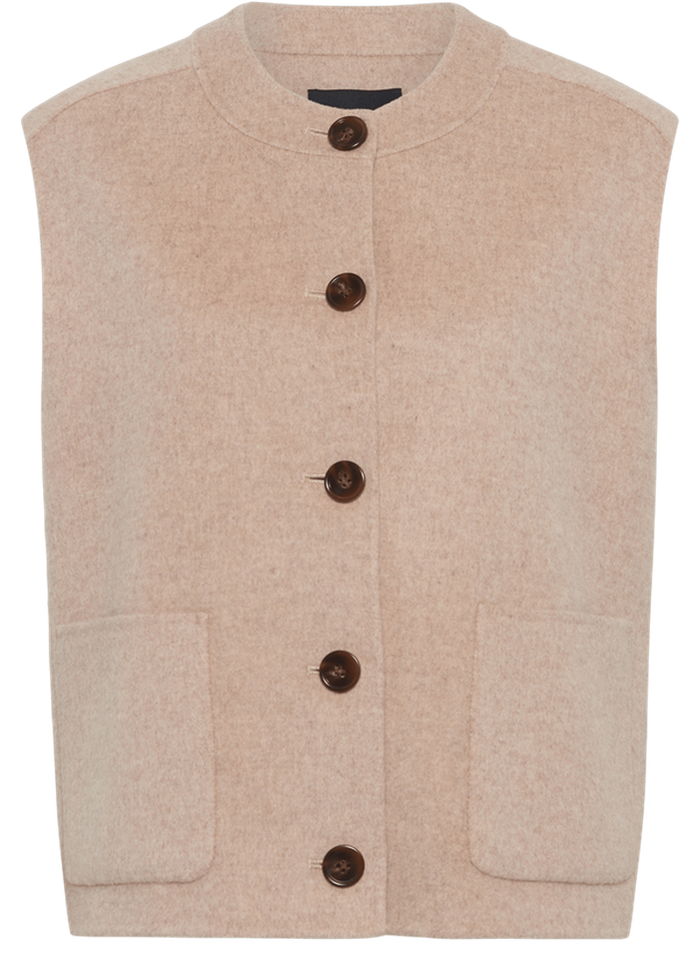 Veste sans manche en laine fine - talmine GERARD DAREL Beige