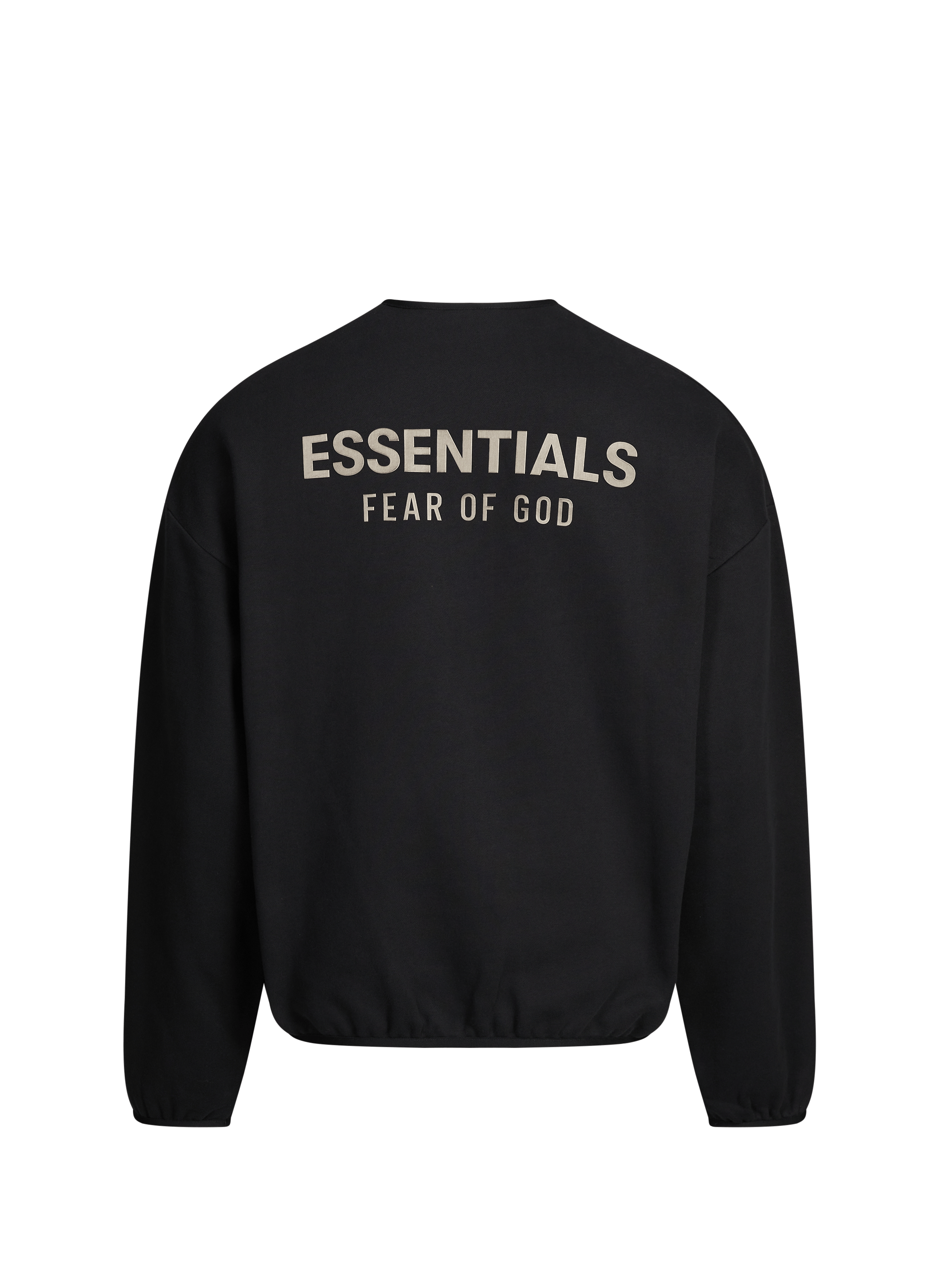 Oversized round neck sweatshirt in blended cotton. FEAR OF GOD ESSENTIALS Black