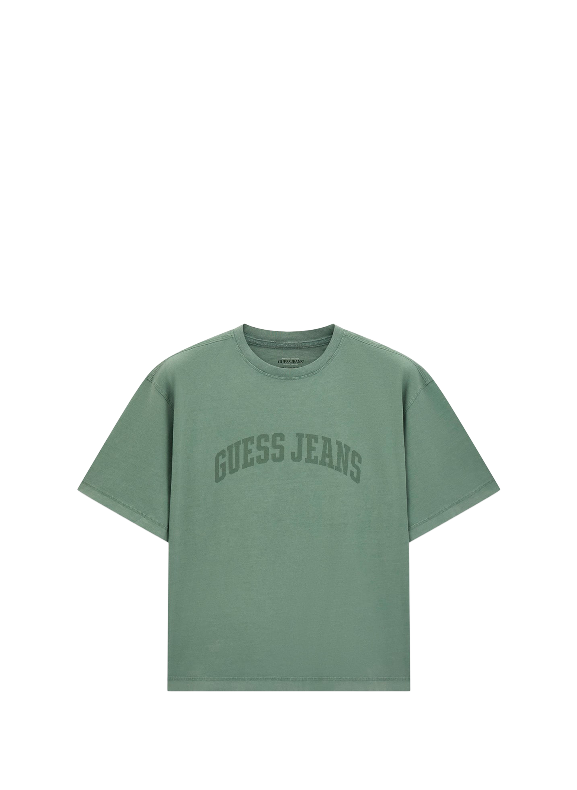 Biker-style cotton t-shirt GUESS Green