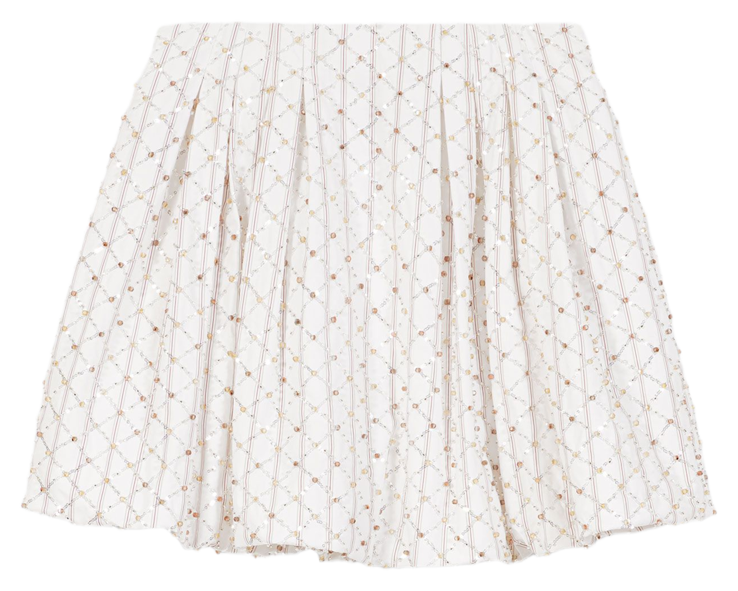 Jupe évasée courte en coton MAJE Blanc