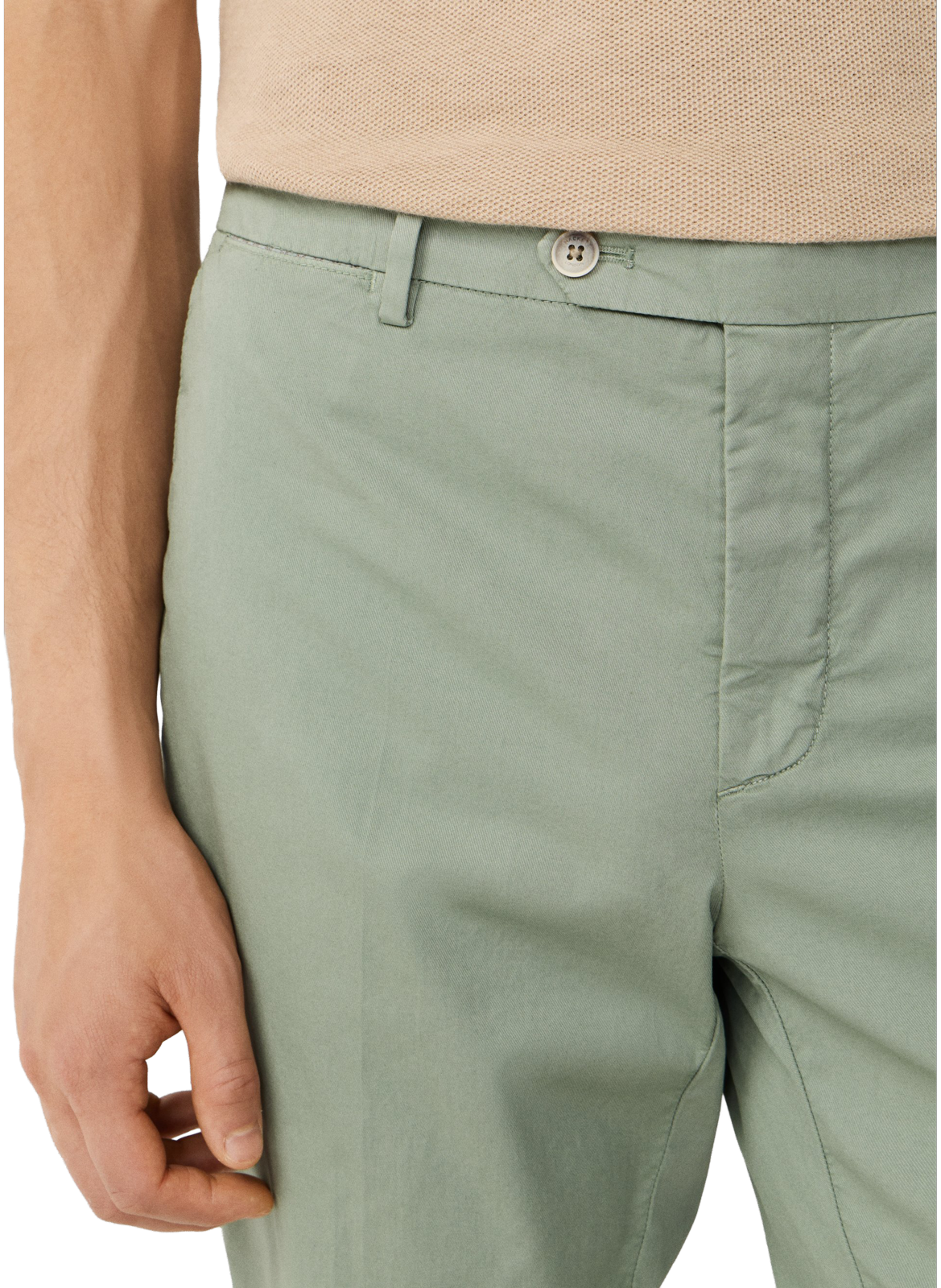 Pantalon chino slim Kensington en coton mélangé HACKETT Vert