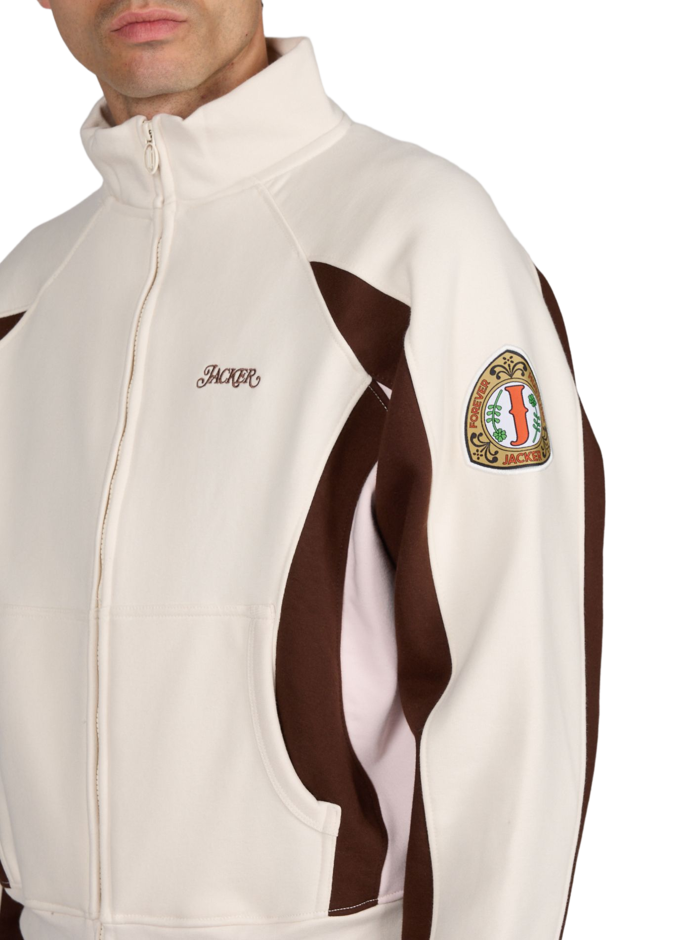 Veste Trevi Track en coton mélangé JACKER. Beige
