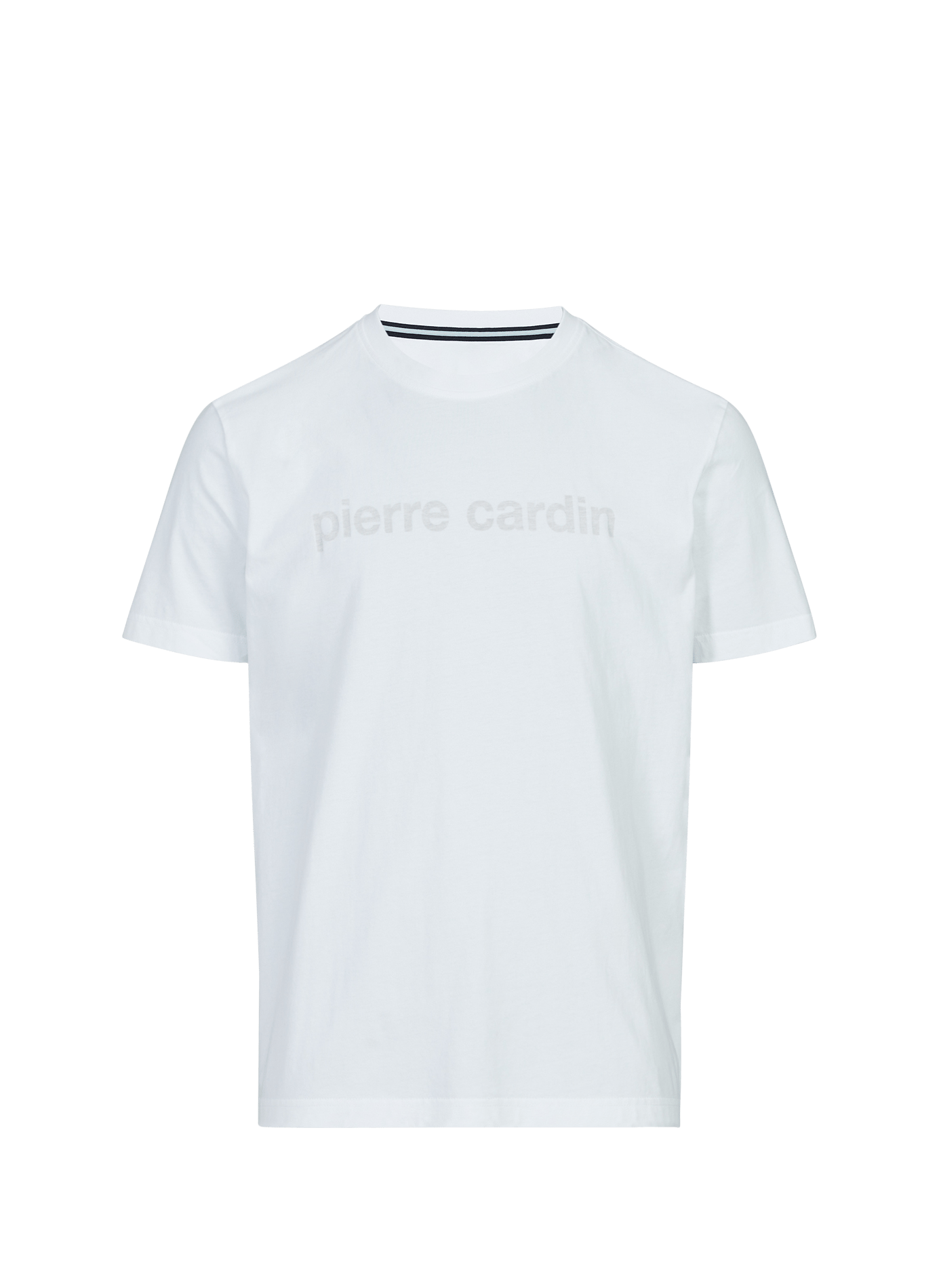 T-shirt manches courtes à logo en coton PIERRE CARDIN Blanc