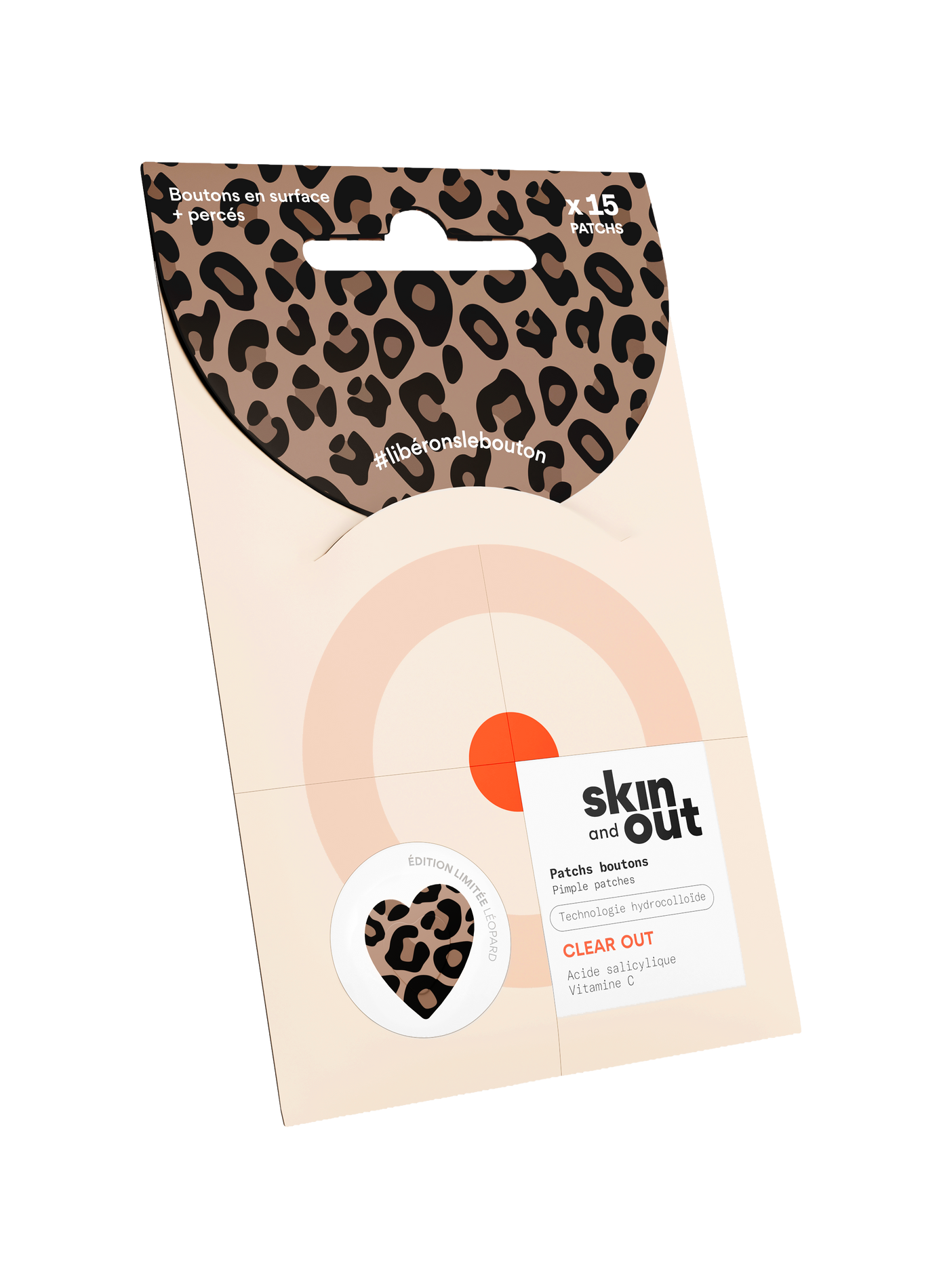 Clear Out - Puistjespleisters, limited edition luipaard SKIN & OUT No color