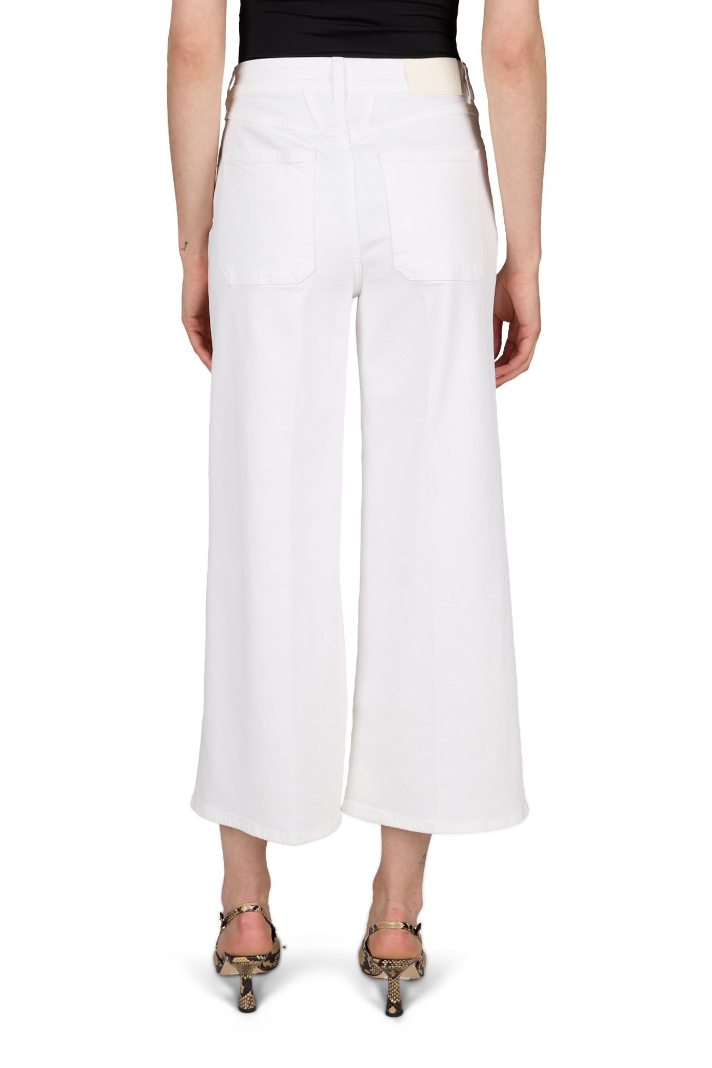 Flared cropped jeans in a cotton blend by Wera. CLOSED White