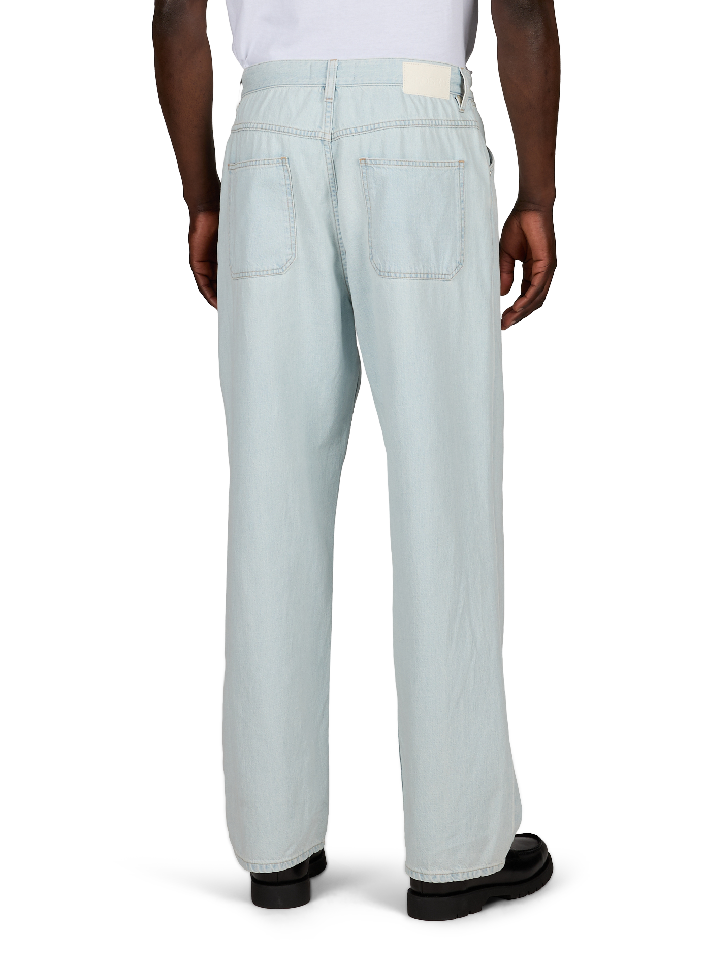 Gerade geschnittene Hose mit weitem Bein uni CLOSED Blau