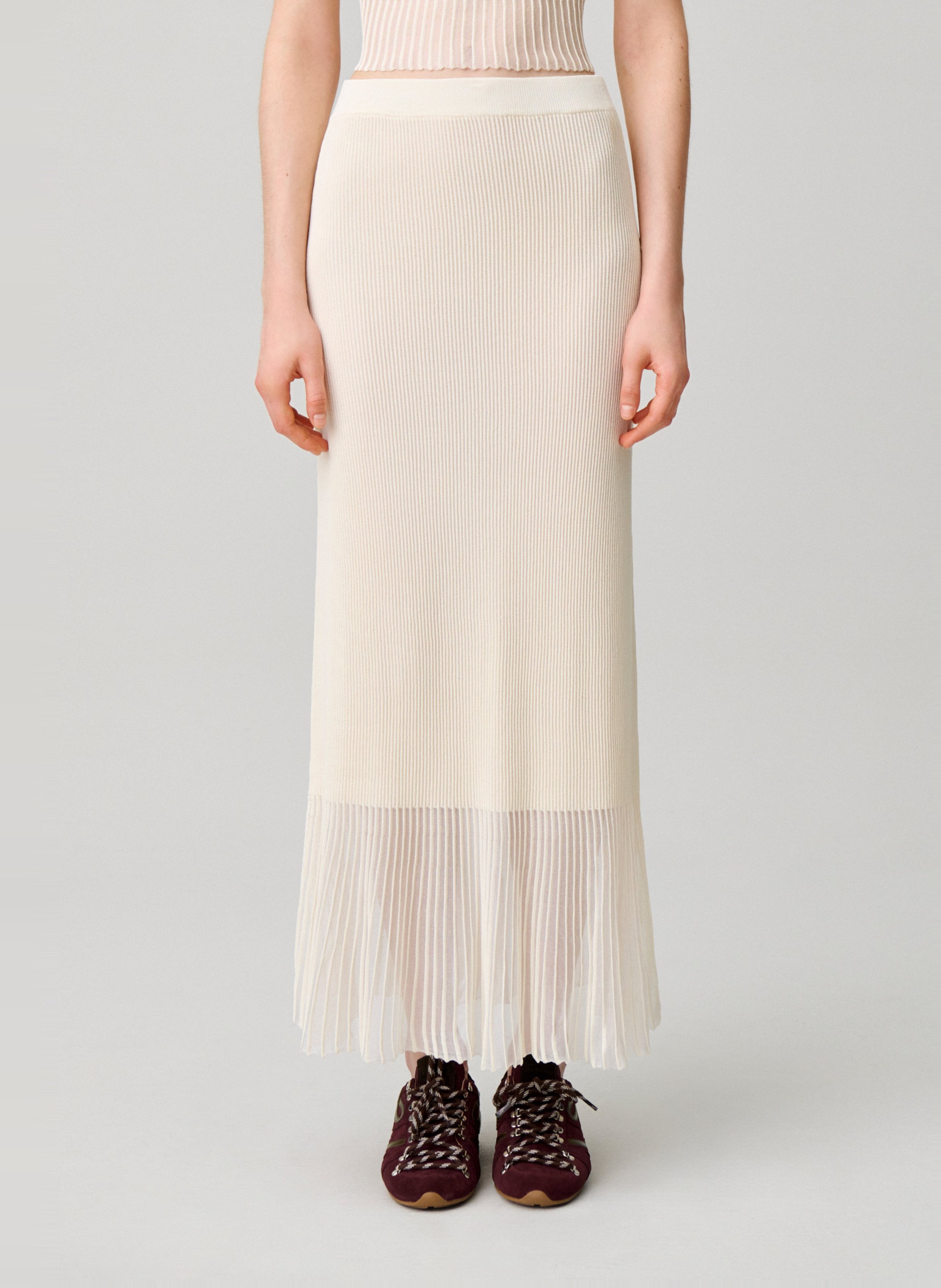 Jupe midi CLAUDIE PIERLOT Beige