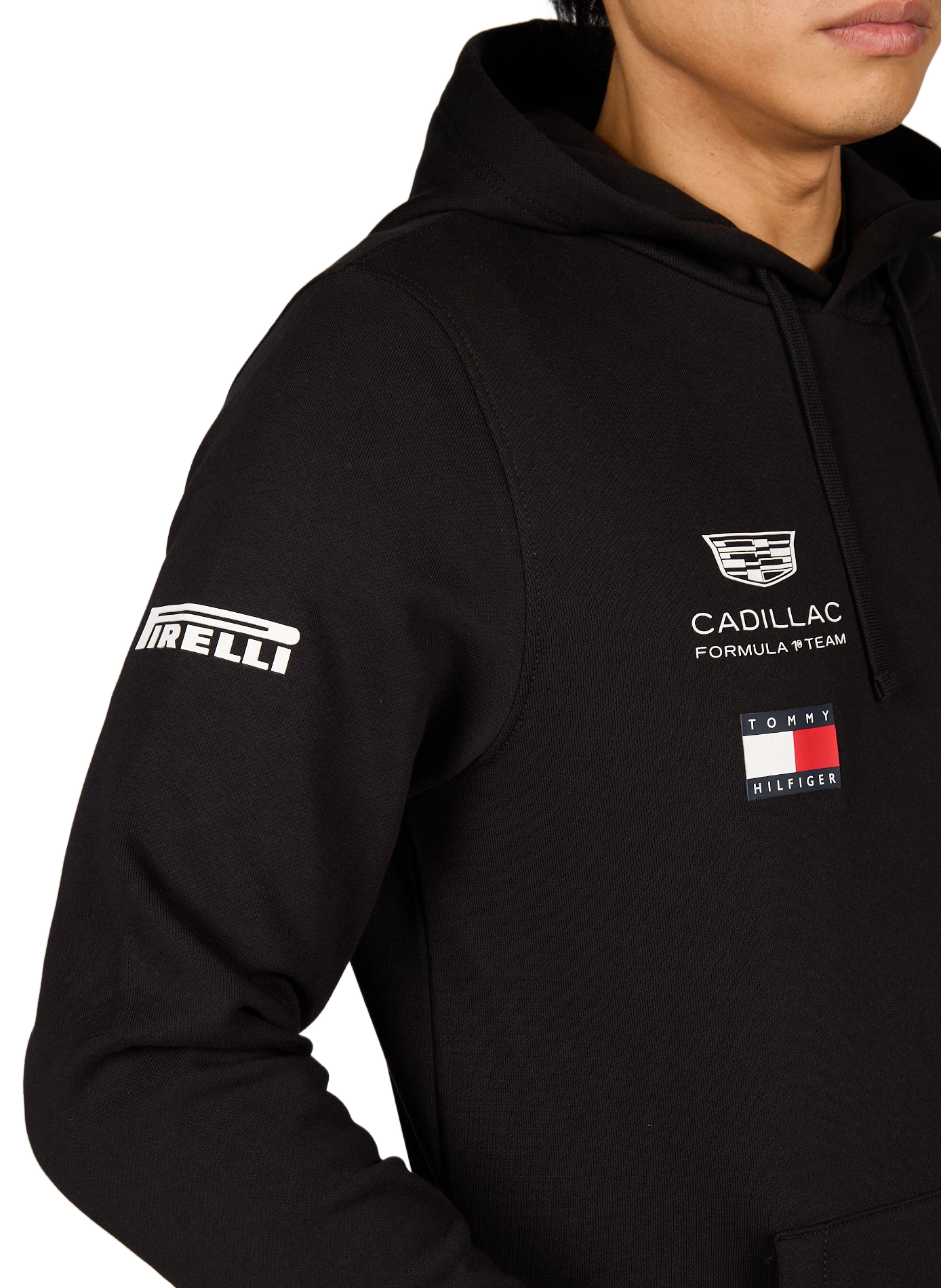 Sweatshirt Cadillac F1 Team à logo en coton TOMMY HILFIGER Noir