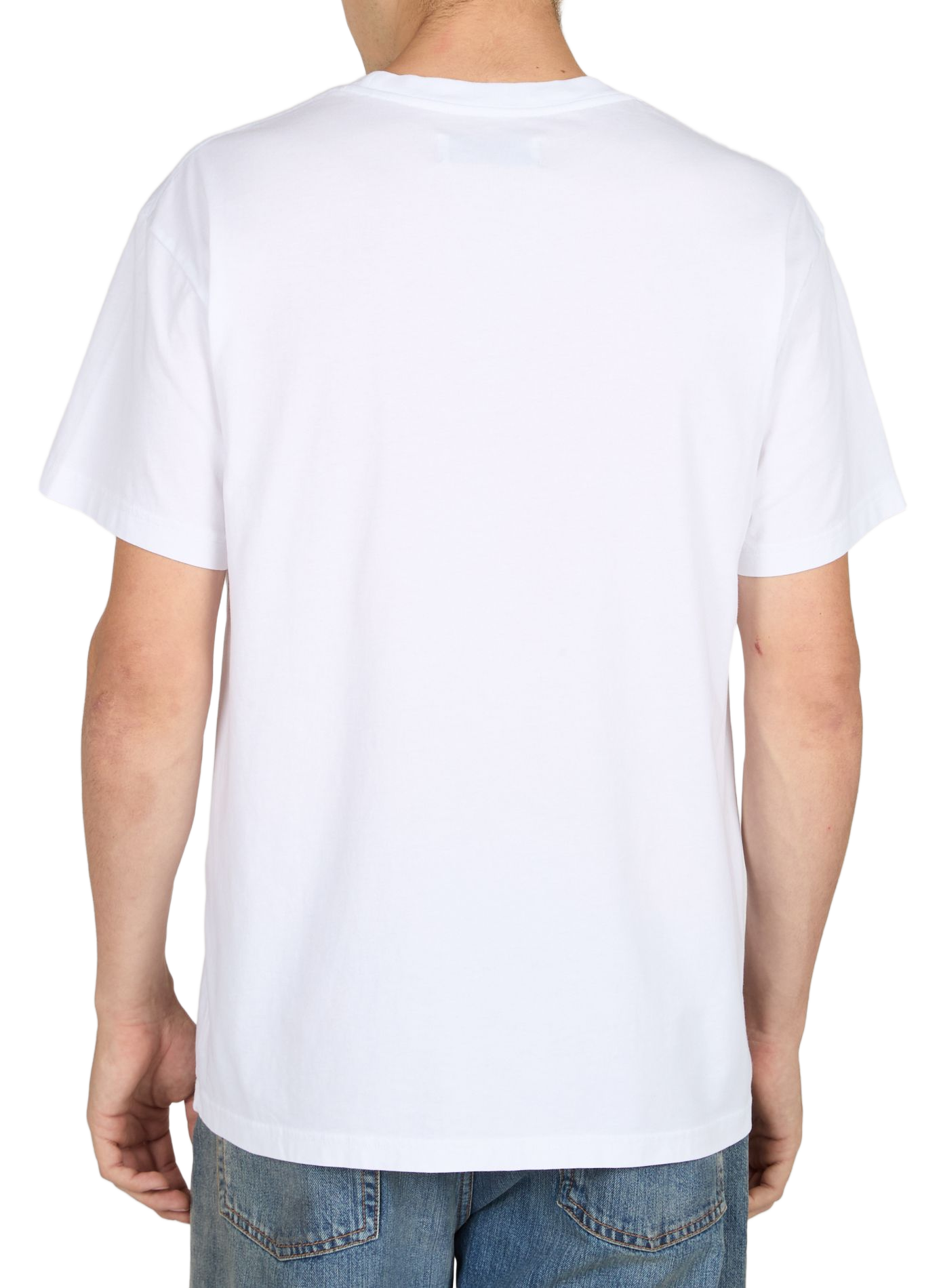 T-shirt manches courtes à logo brodé en coton VIVIENNE WESTWOOD Blanc
