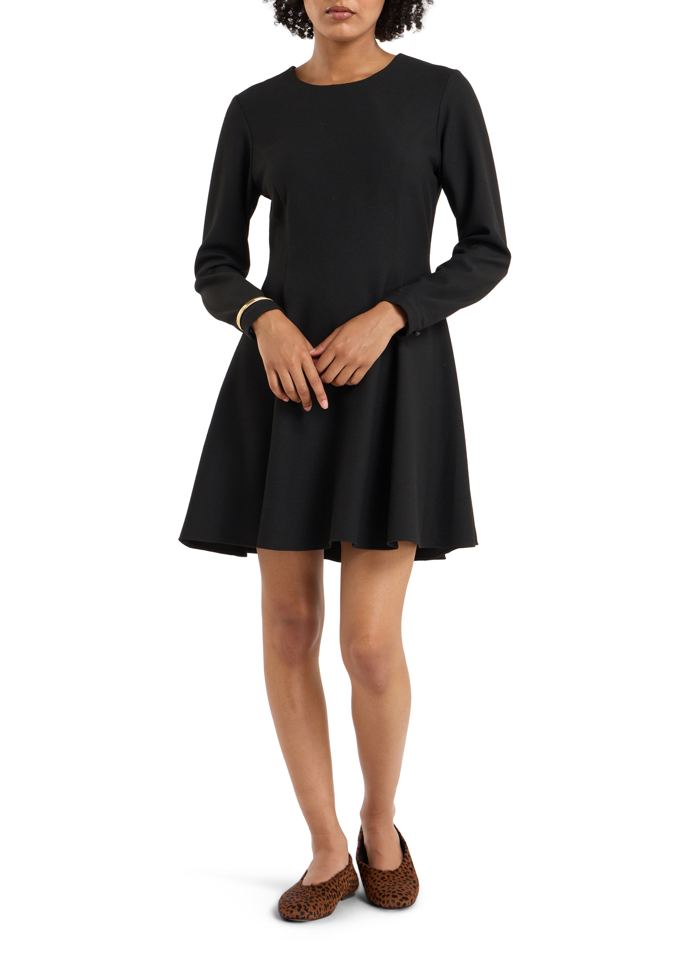 Robe courte évasée unie  SAISON 1865 Noir