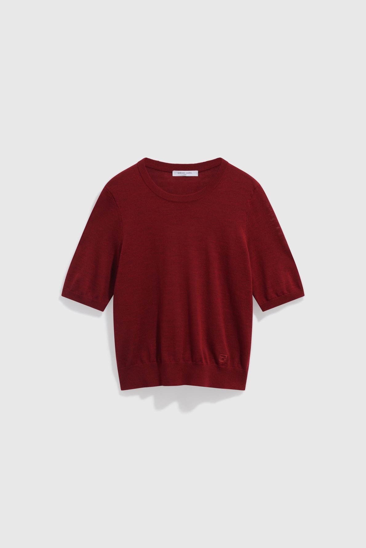 Pull manches courtes en laine fine - reine GERARD DAREL Rouge