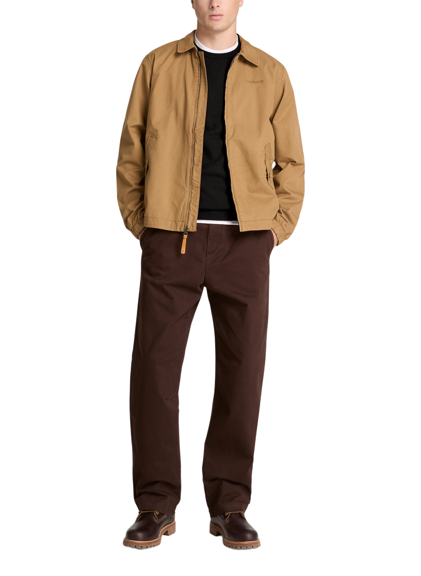 Straight wool blend sweater TIMBERLAND Black