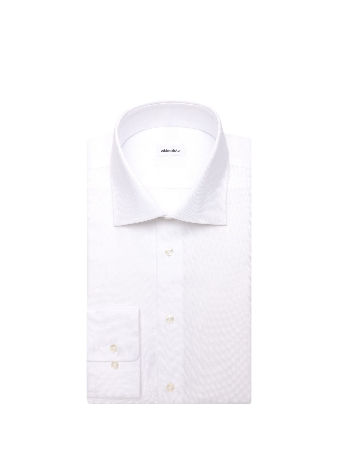 Straight classic collar shirt in cotton SEIDENSTICKER White