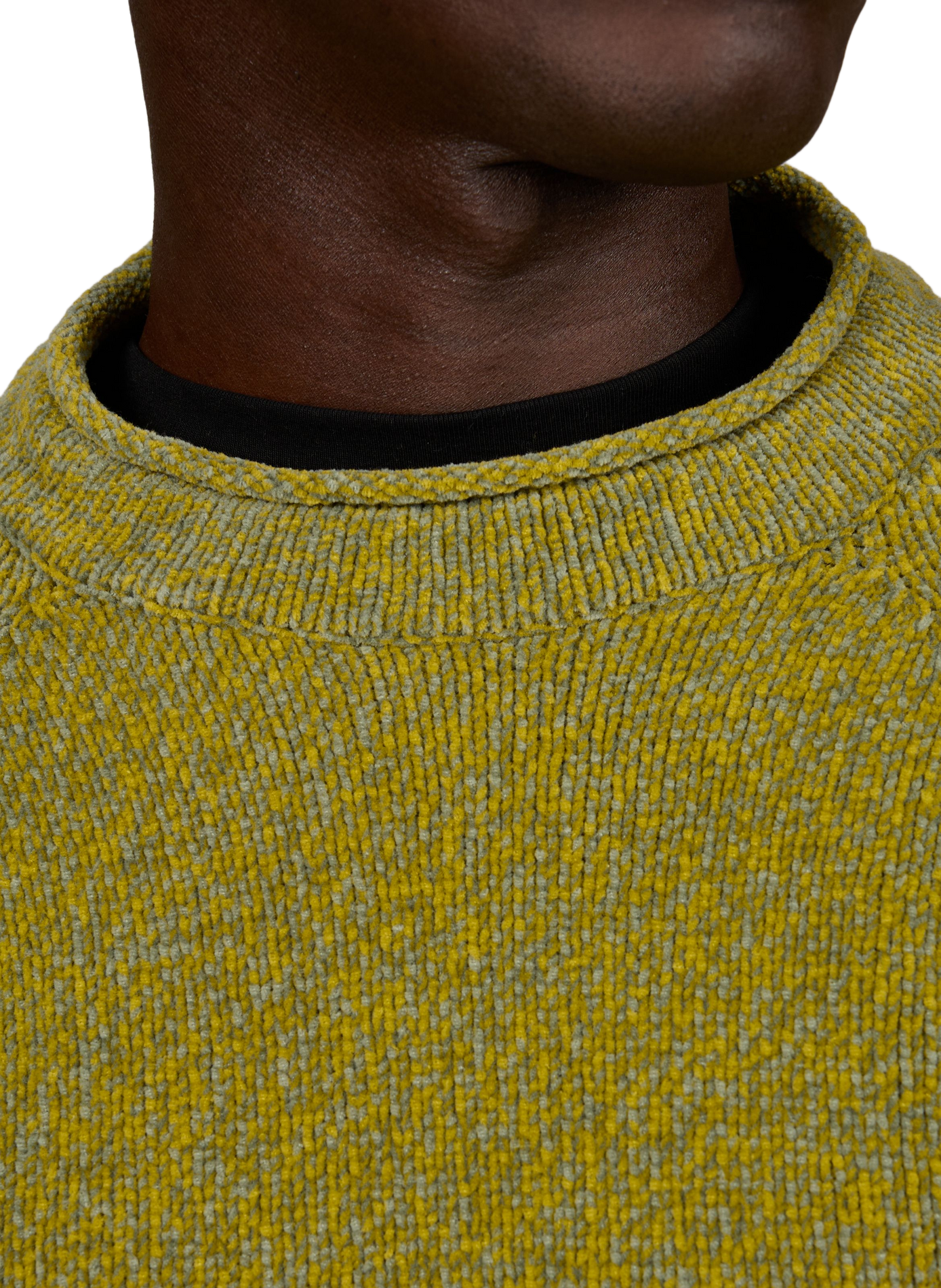 Pull droit en coton STONE ISLAND Kaki