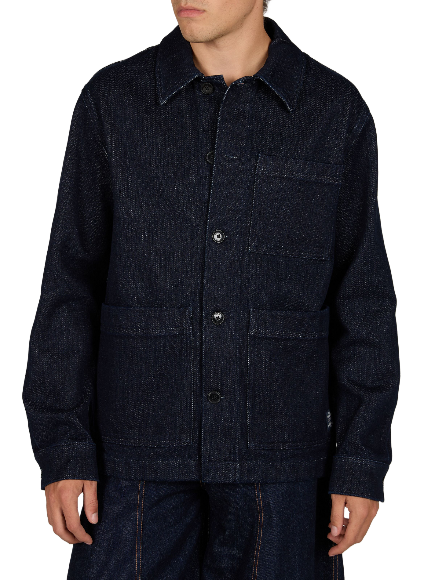 Straight denim jacket in cotton | Blue CLOSED Men