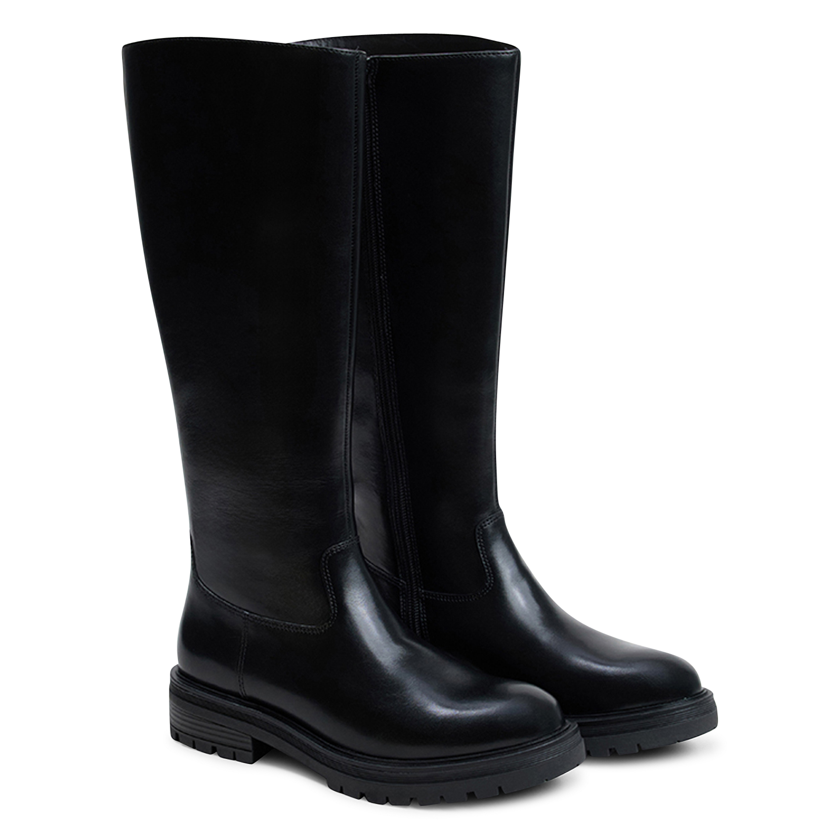 Bottes hautes unies en cuir agilus JONAK Noir
