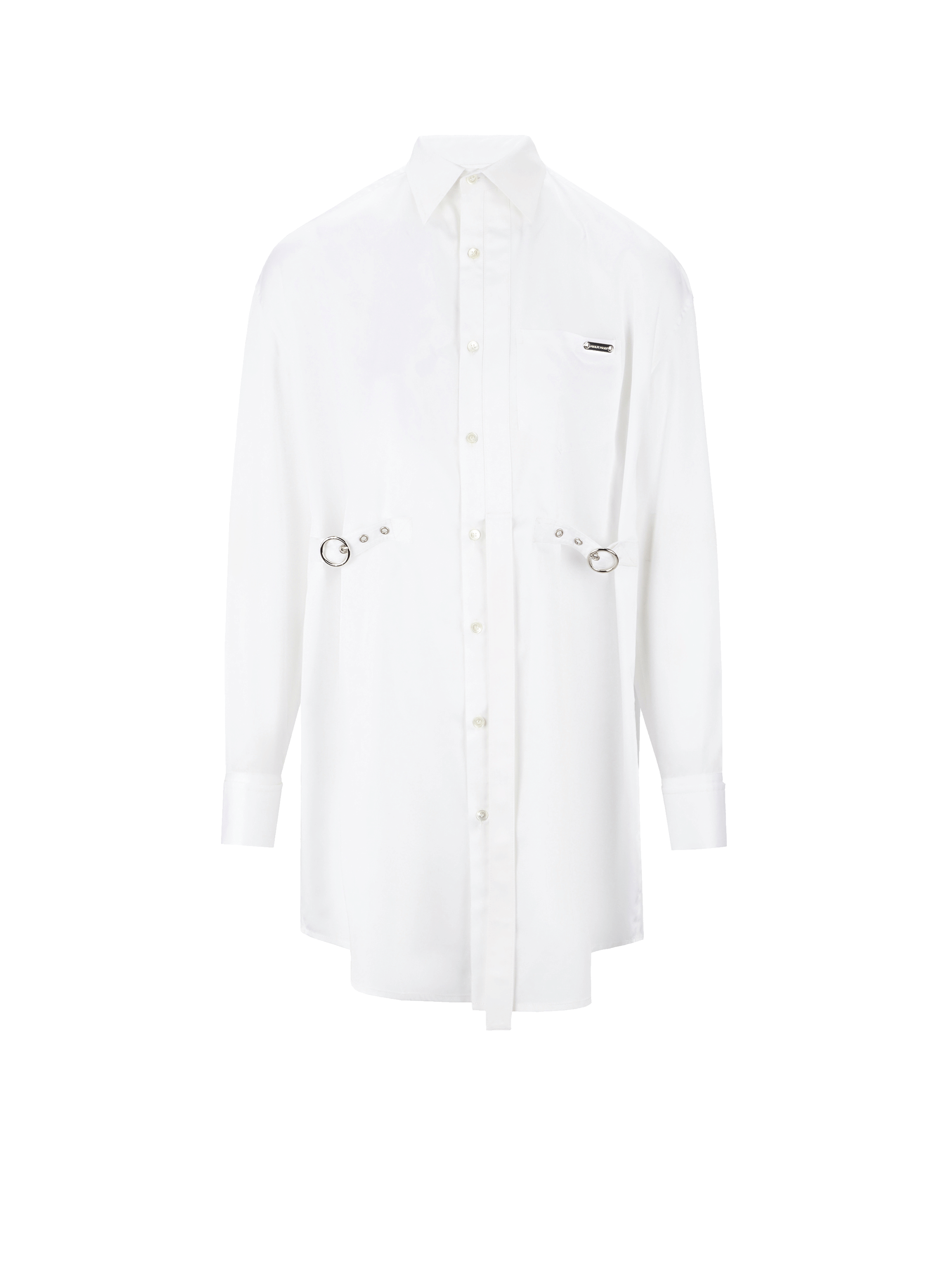 Robe chemise à crans de resserrage ceinture