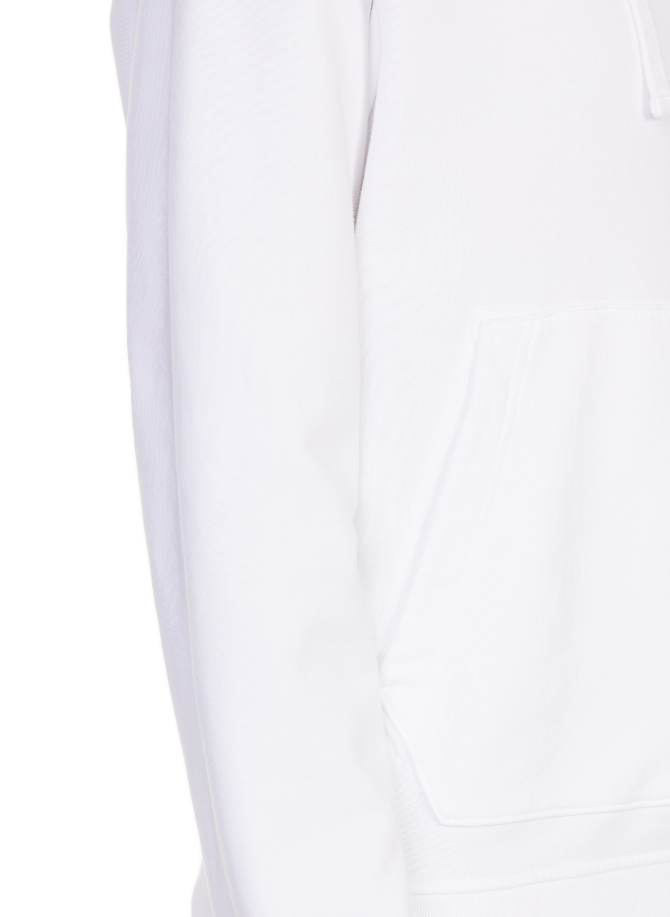 Hoodie uni en coton STONE ISLAND Blanc