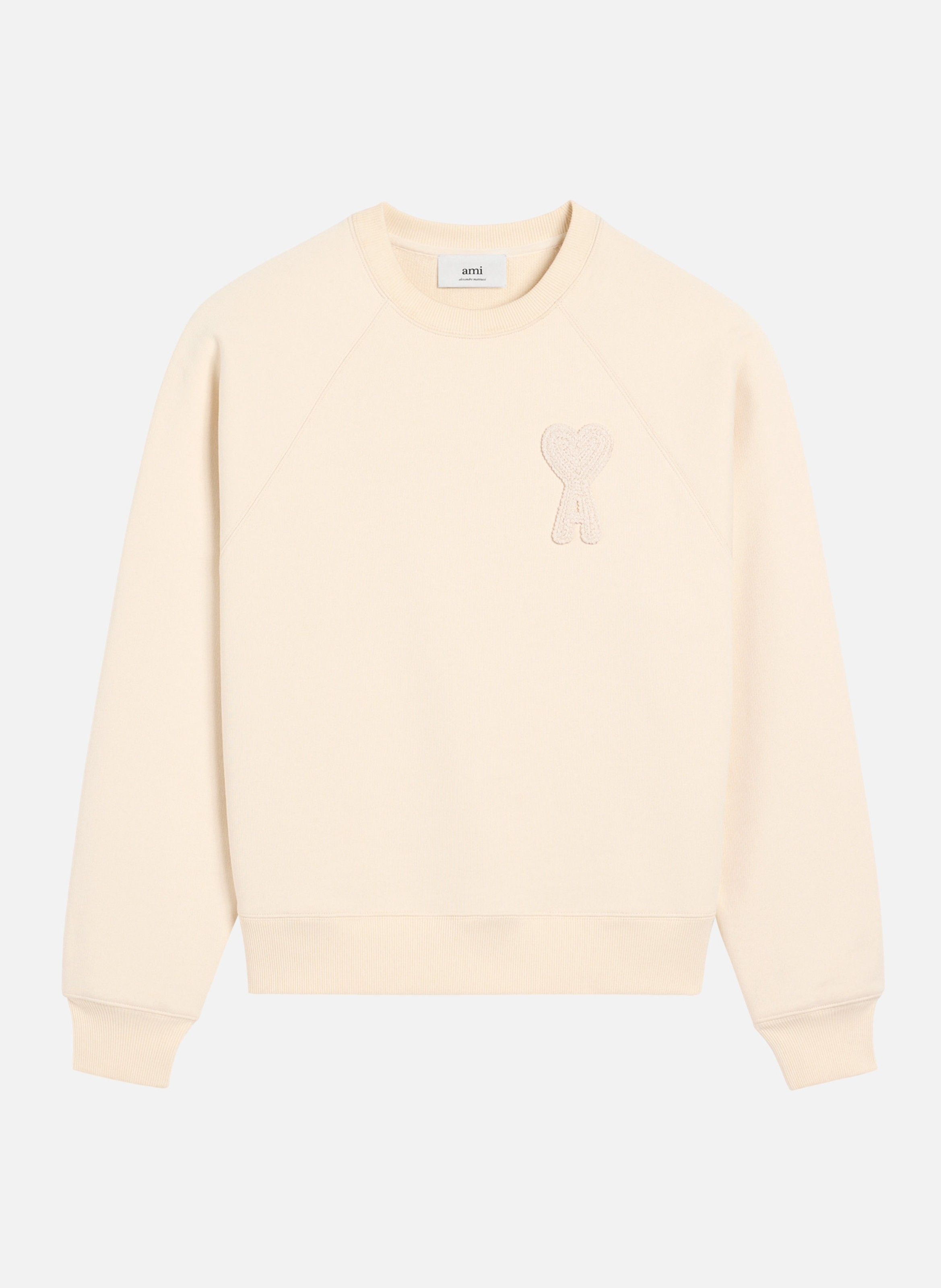 Sweatshirt patch ami de coeur unisexe AMI PARIS Blanc