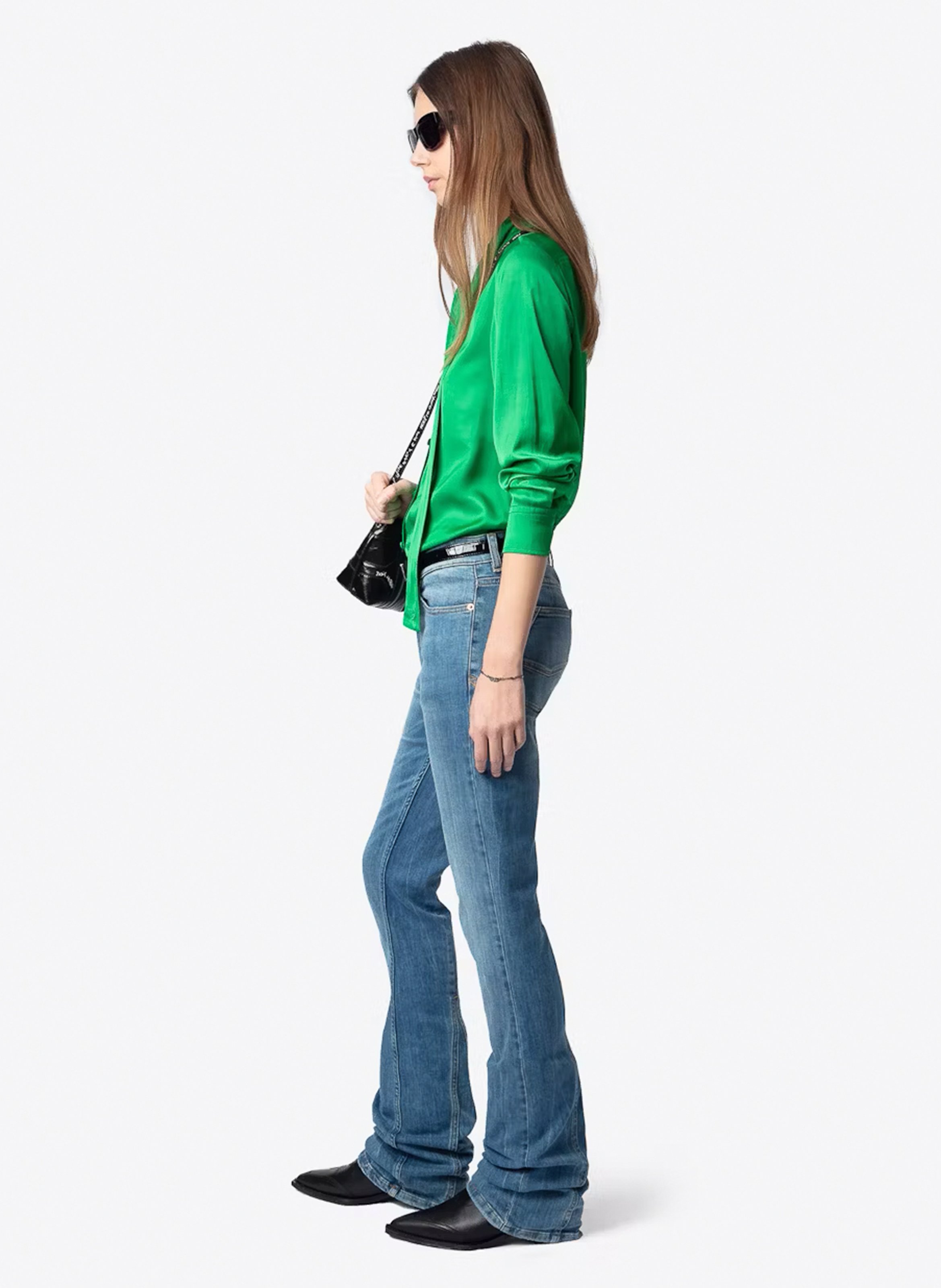 Chemise col lavallière satinée tulba ZADIG&VOLTAIRE Vert