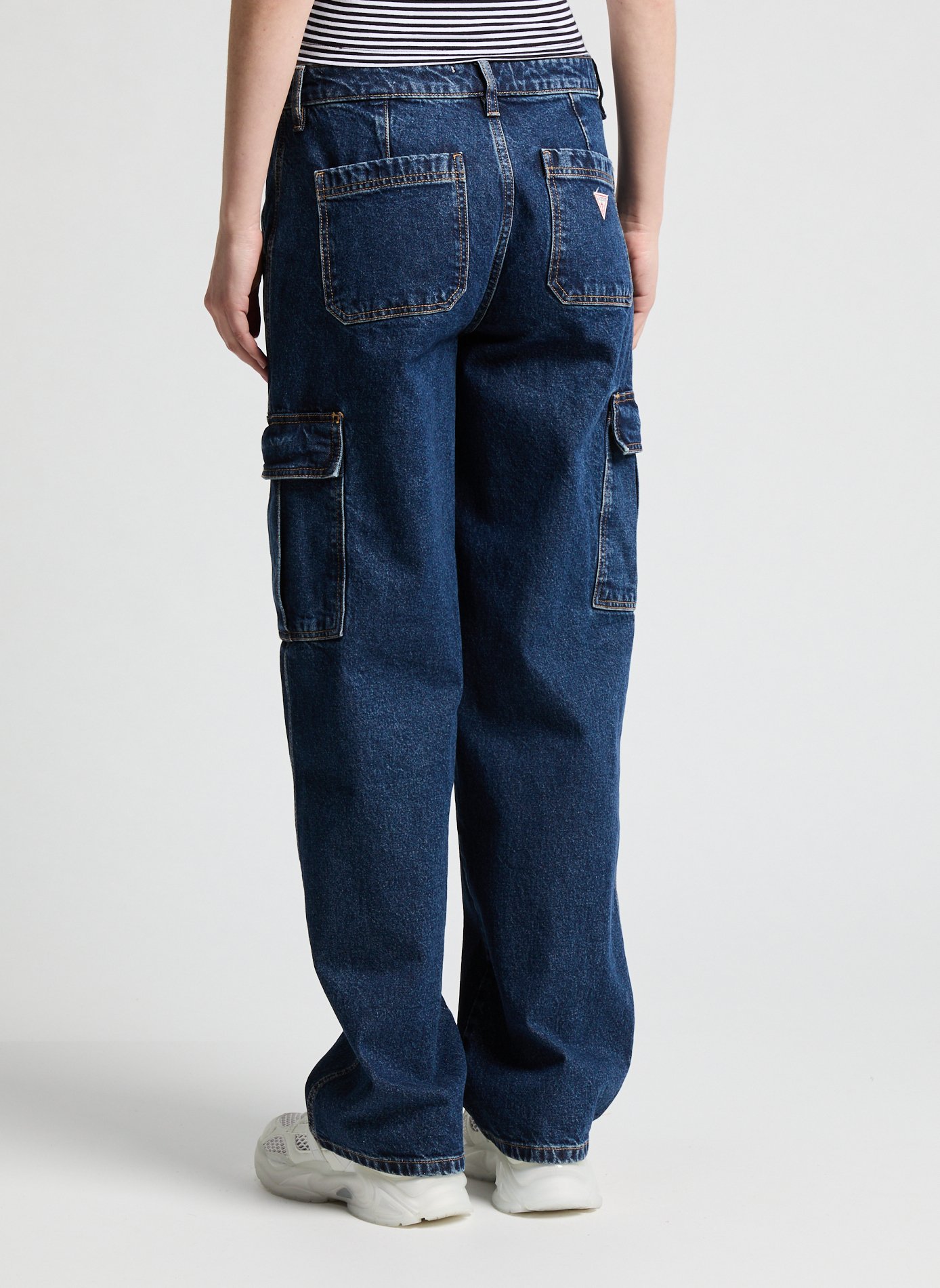Wide leg cargo jeans GUESS Blue