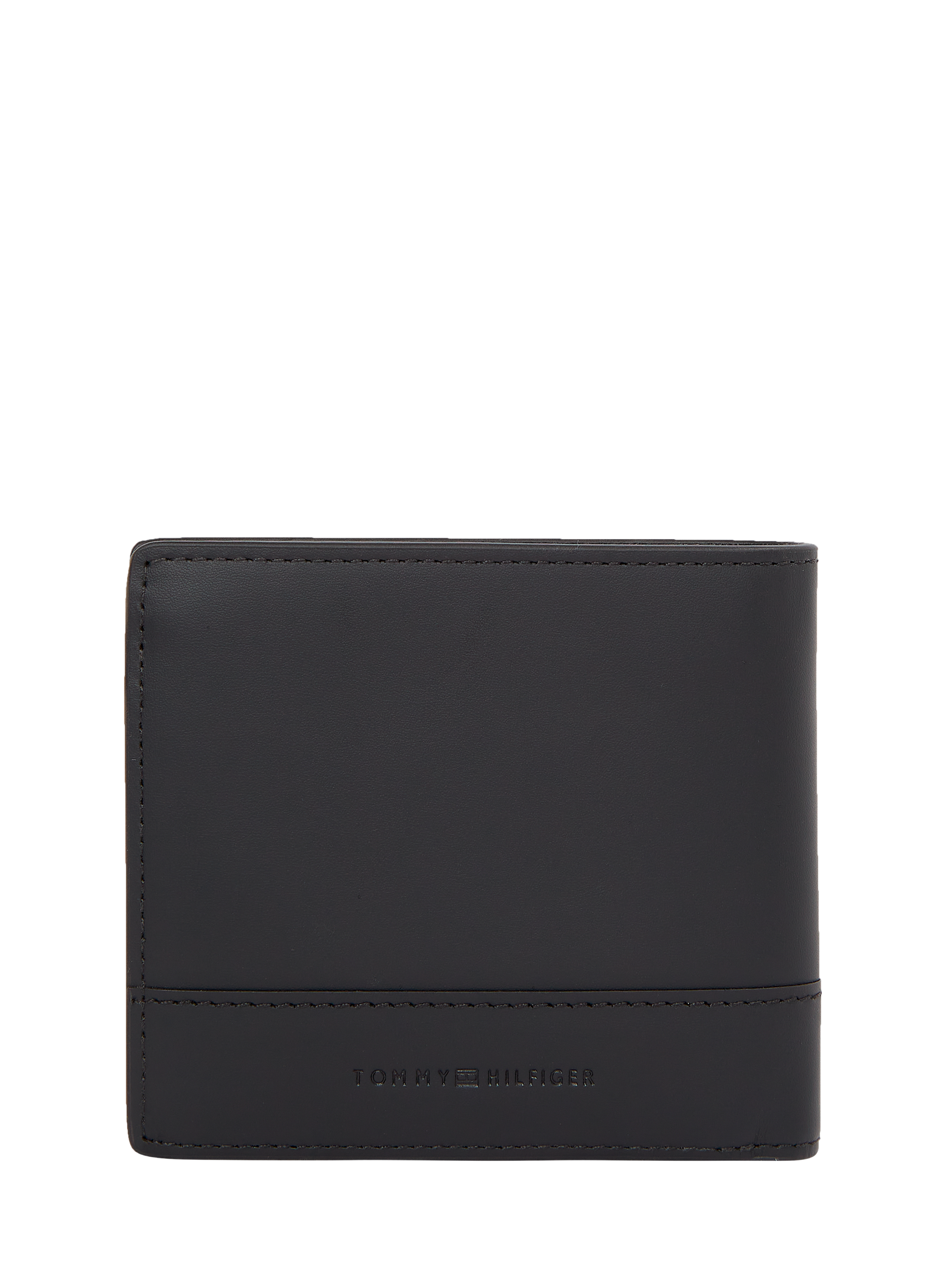 Portefeuille en cuir TOMMY HILFIGER Noir