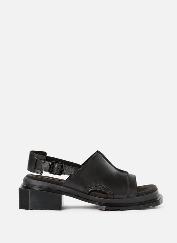 Calfskin leather slingback sandals Black by DR. MARTENS DR. MARTENS Calfskin leather slingback sandals Black