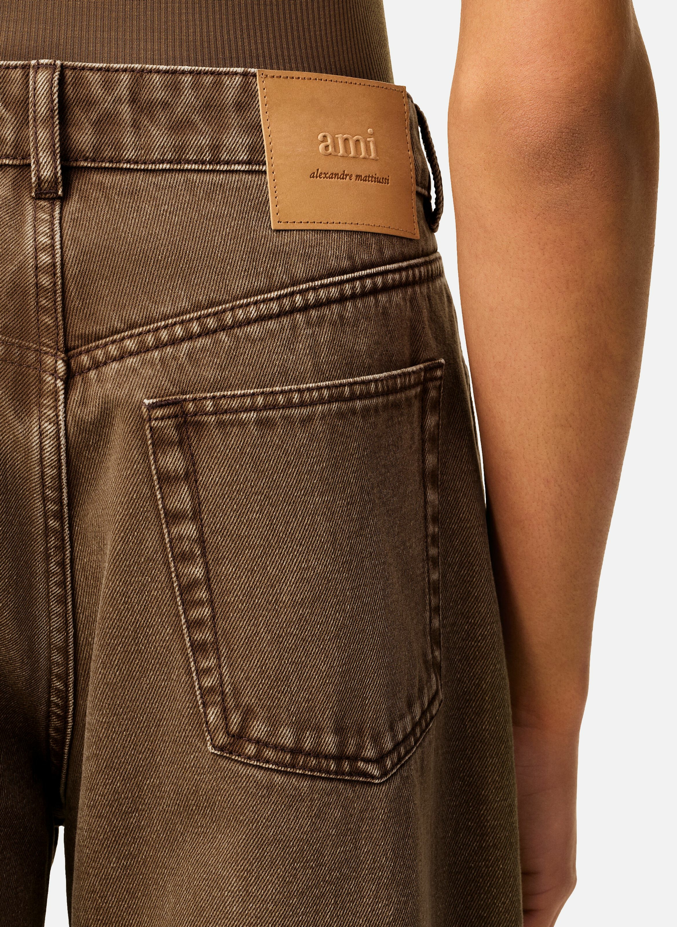 Jean coupe large en coton AMI PARIS Marron