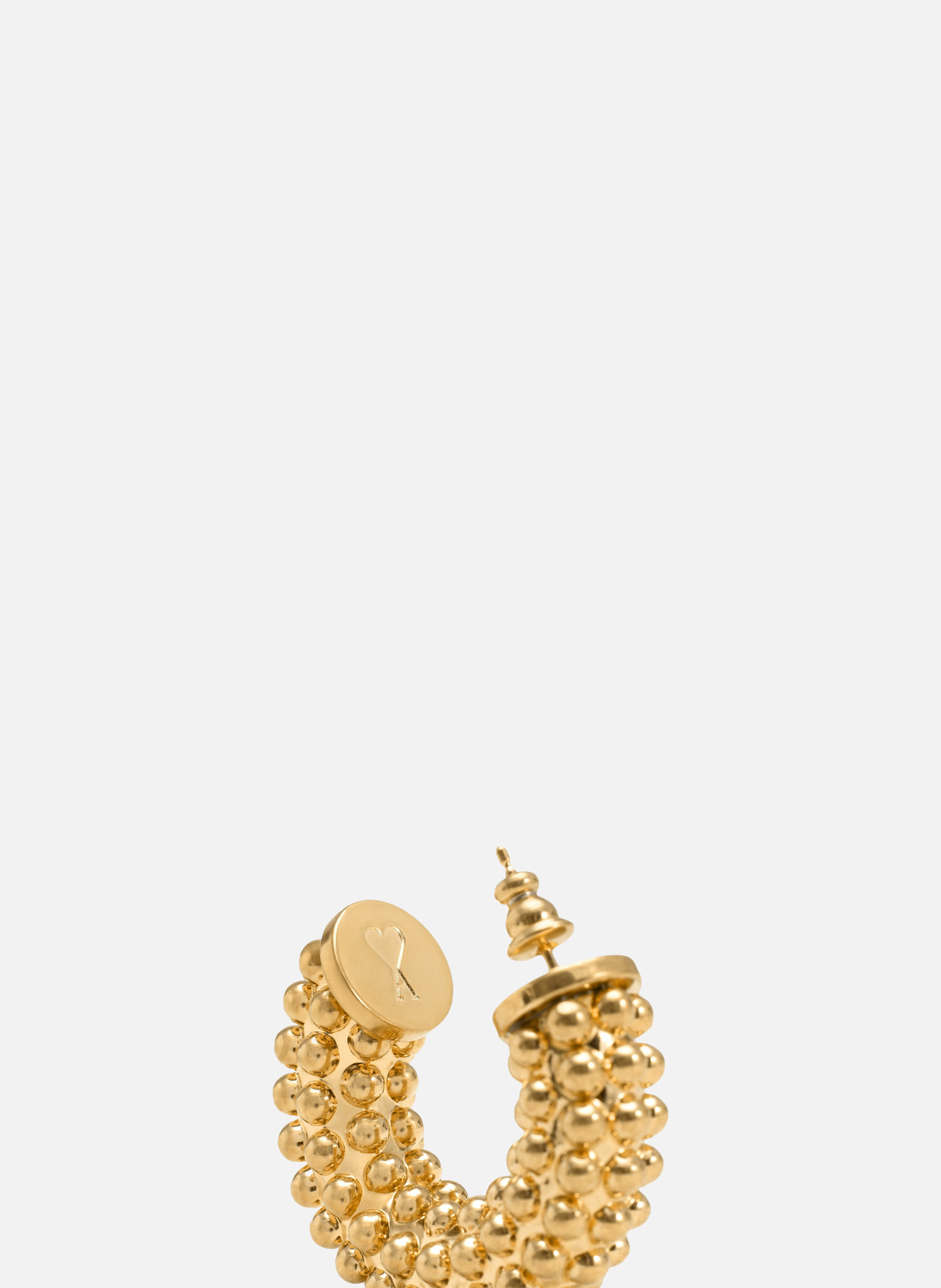 Boucles d'oreilles perlées en laiton unisexe AMI PARIS Doré