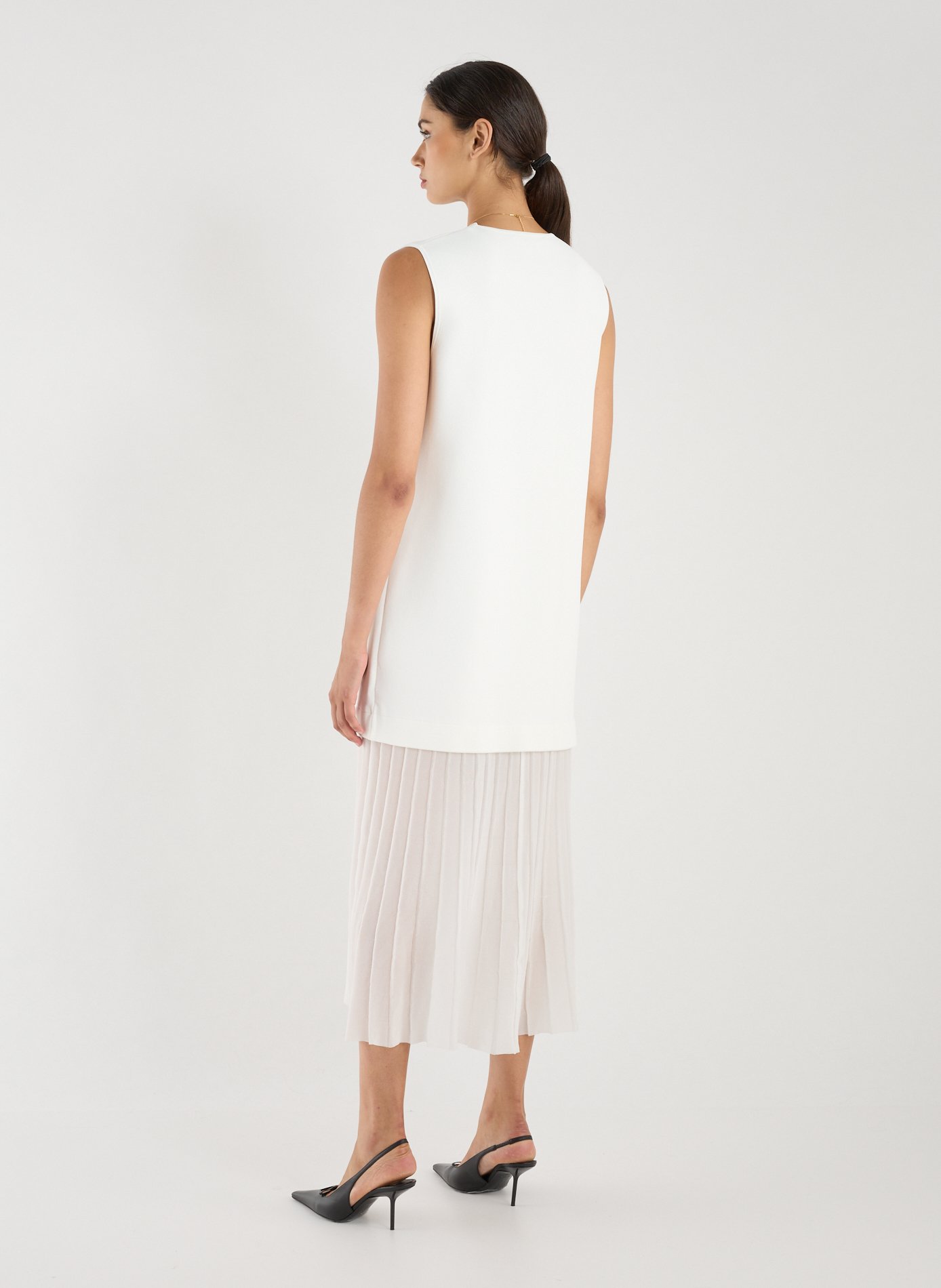 Robe longue combinée ADOLFO DOMINGUEZ Beige